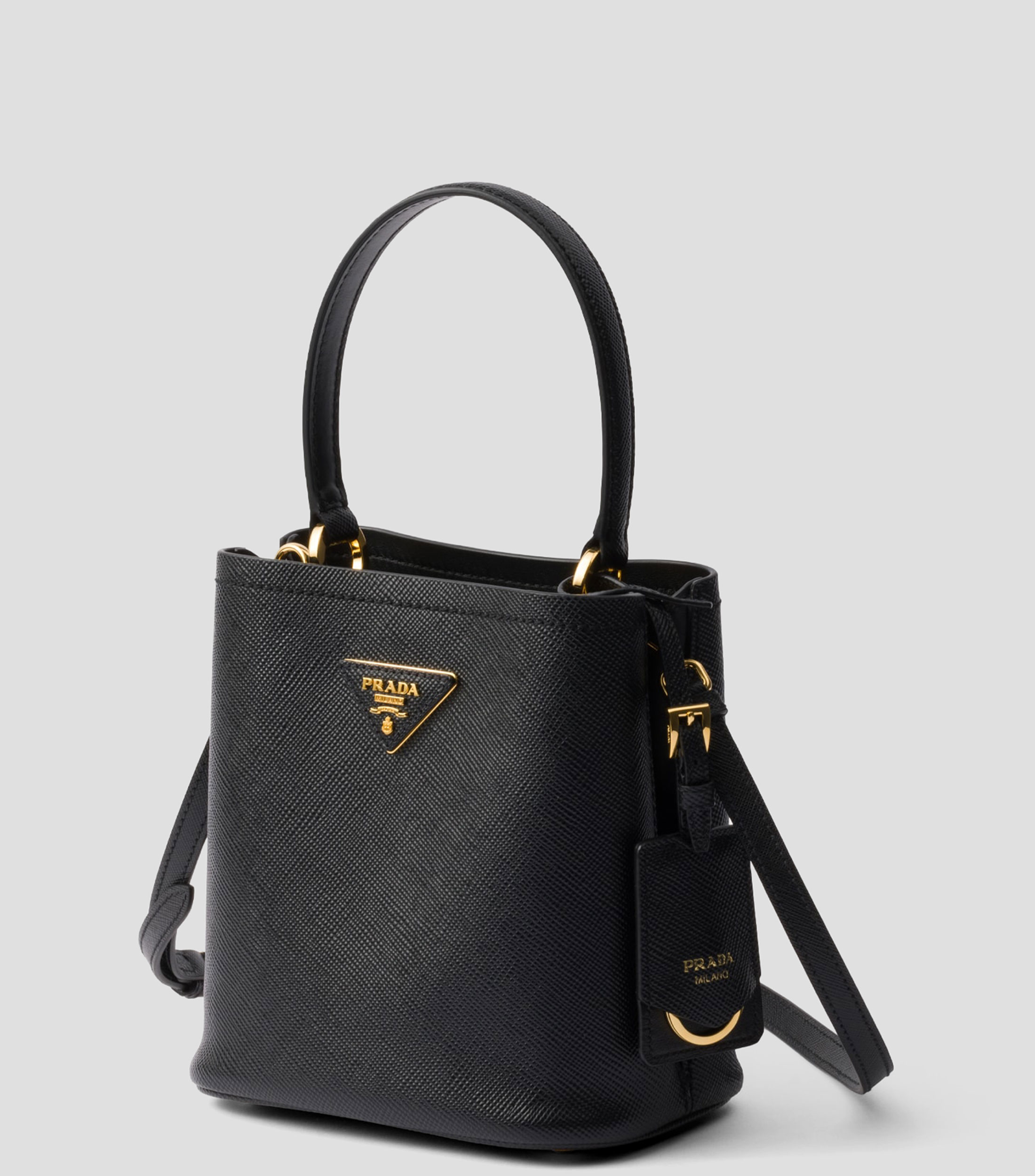 Minibolsa Prada Panier de piel saffiano Mujer