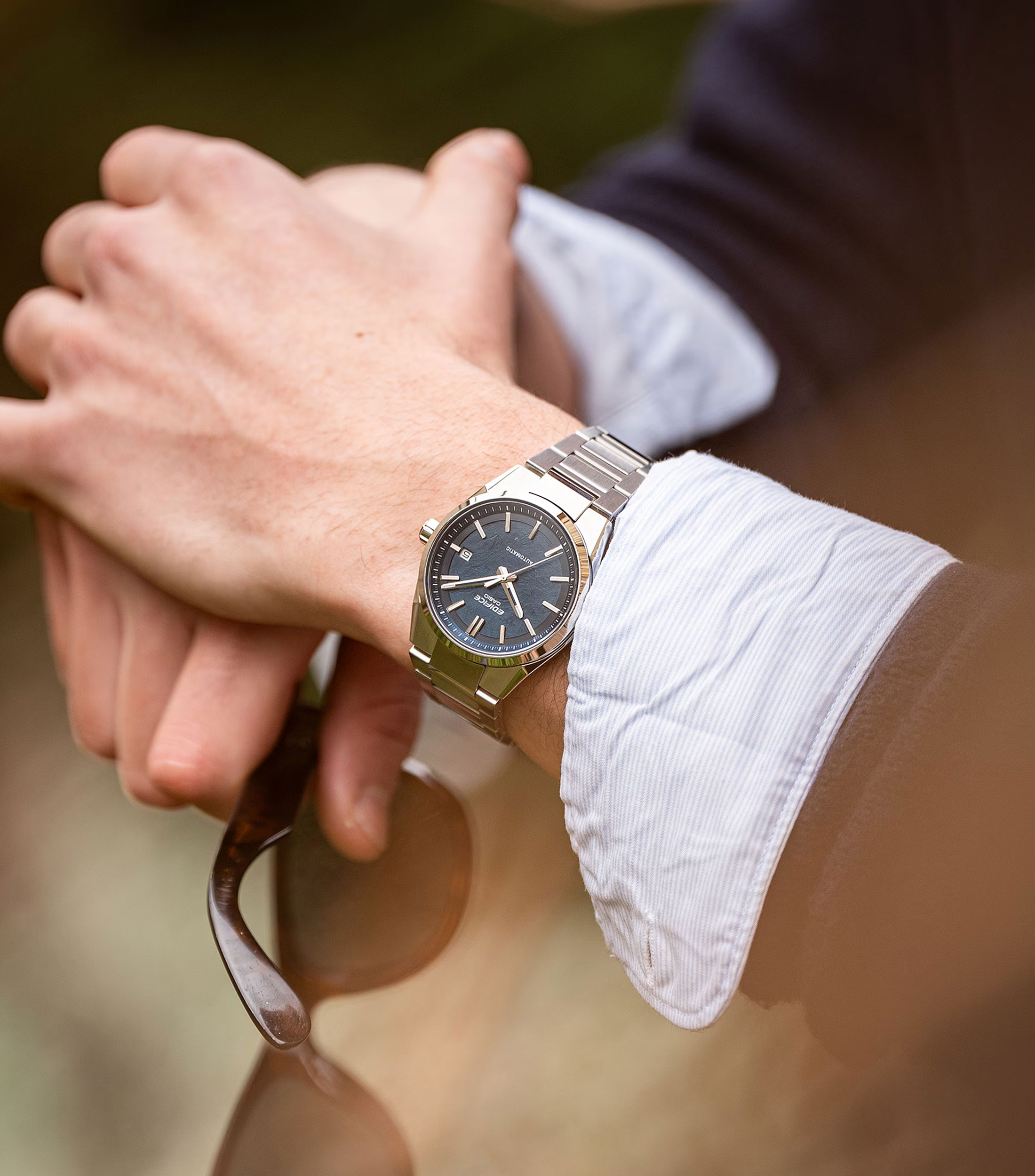 Reloj para Hombre Edifice Casual Plateado
