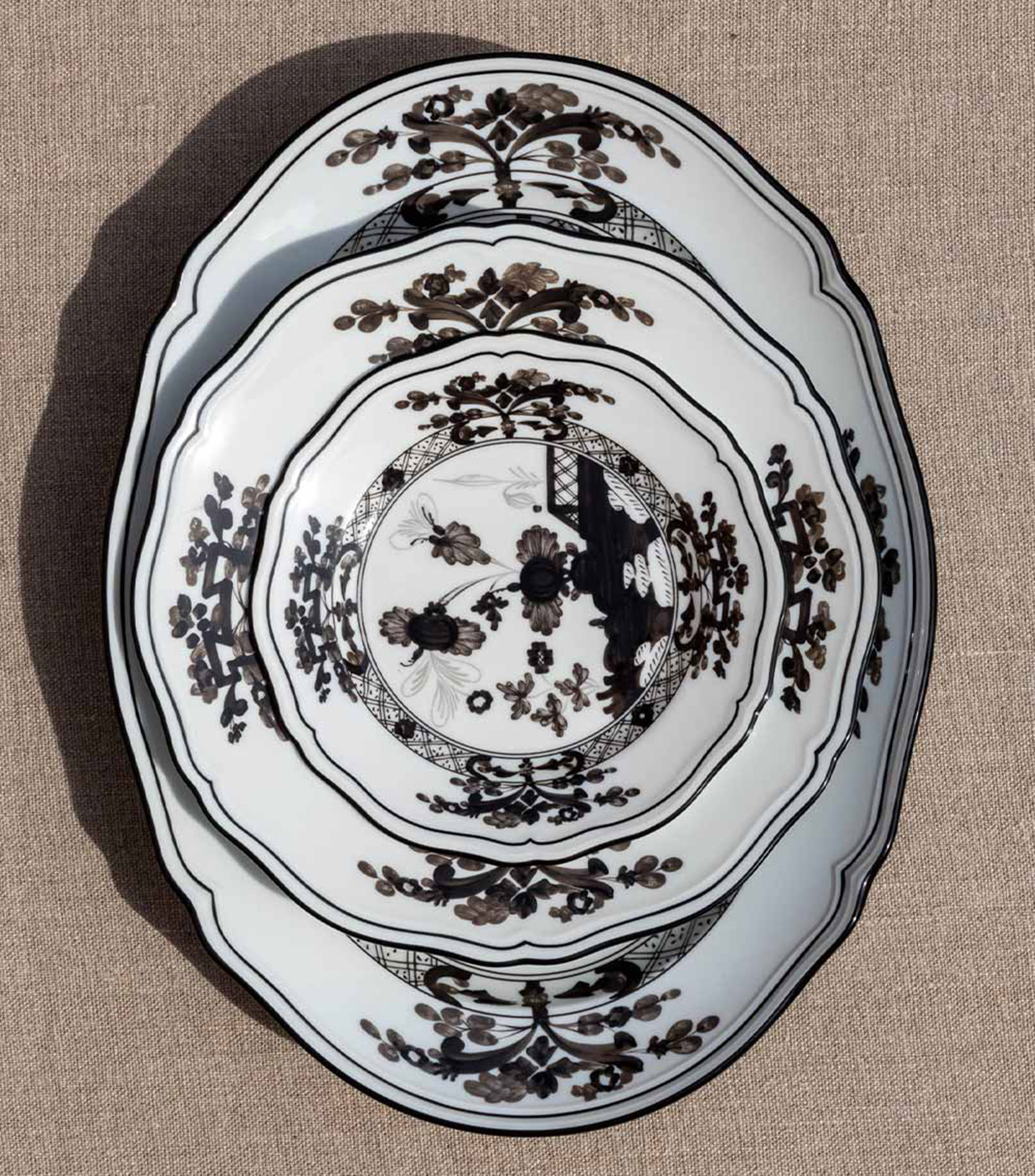Plato para postre Oriente Italiano Albus en porcelana