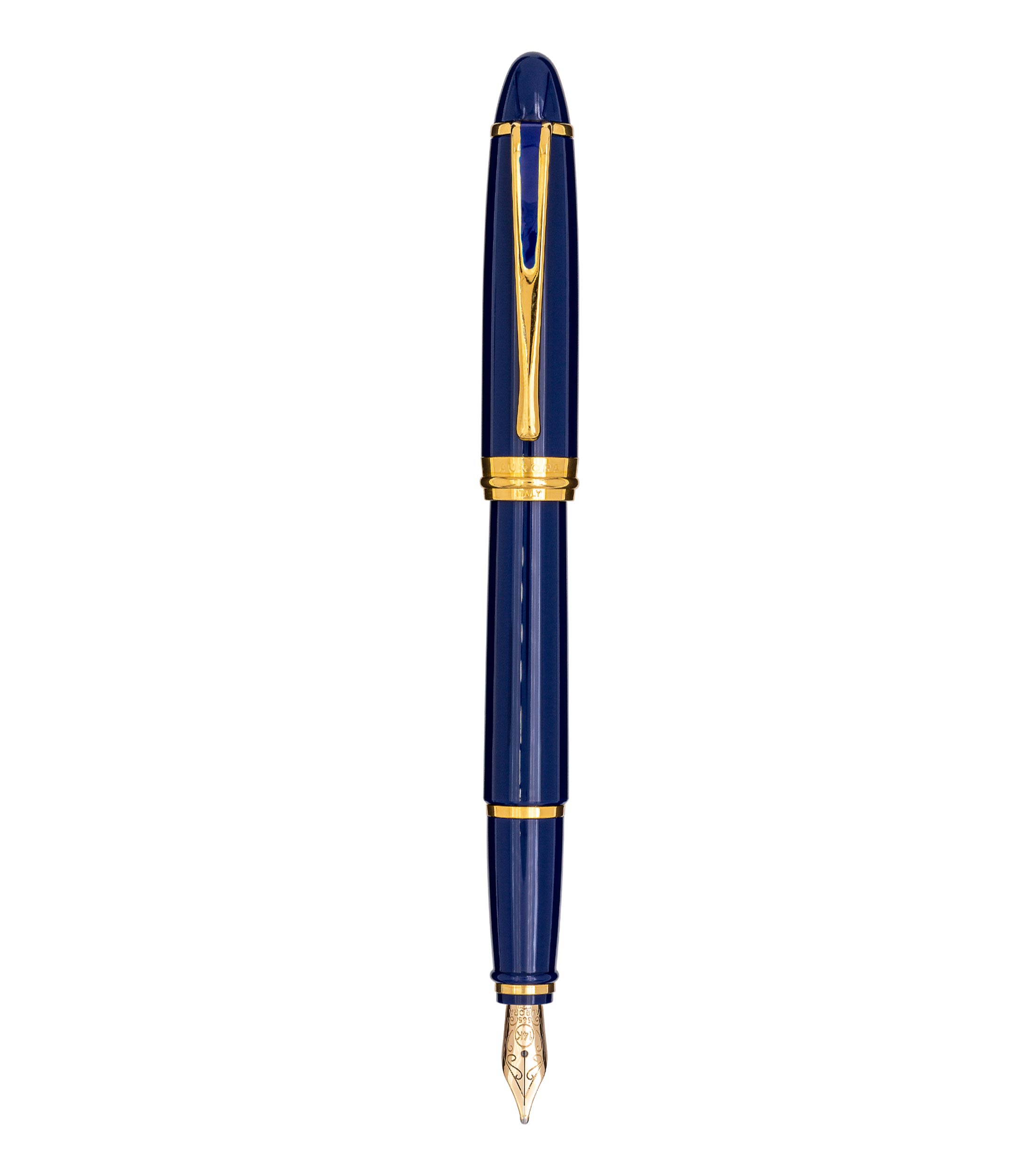 Pluma Aurora Ipsilon De Luxe Azul Y Oro