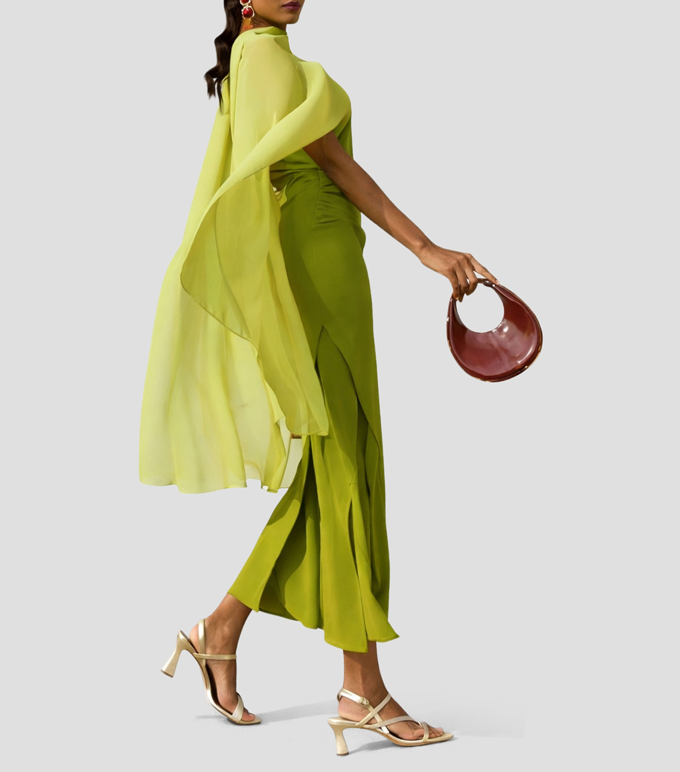 Vestido de fiesta largo sólido Mujer