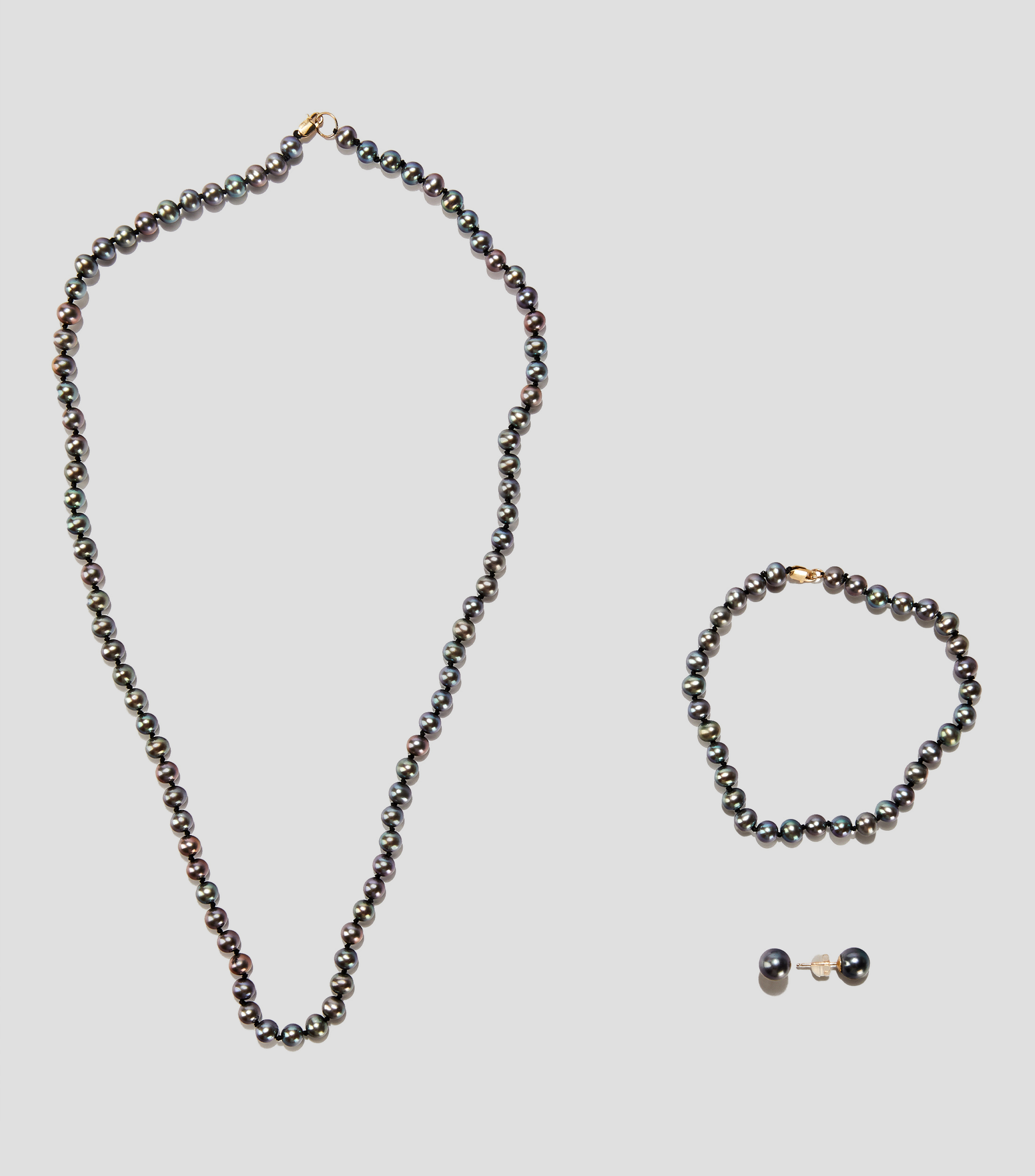 Set de collar, pulsera y aretes Mujer