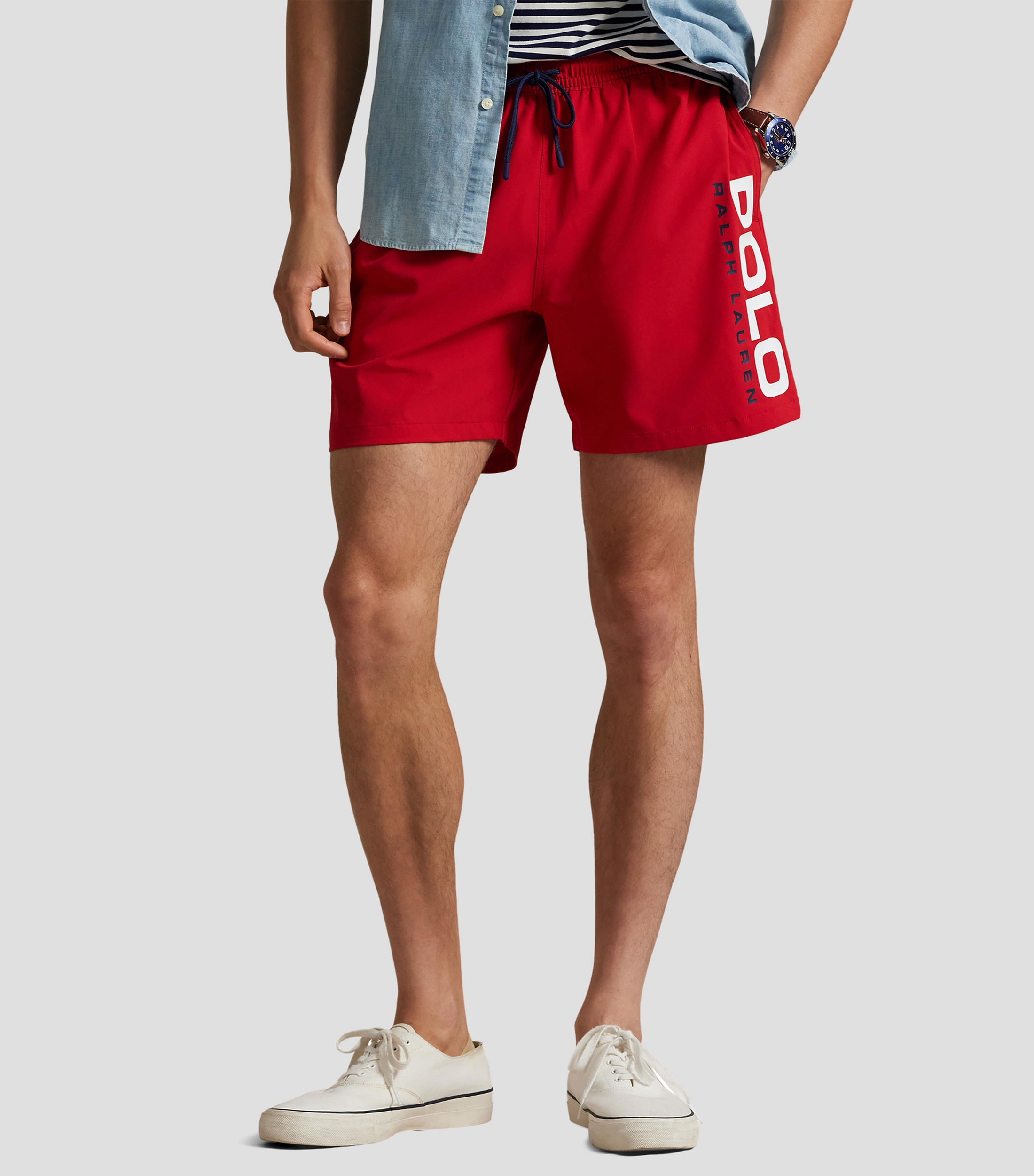 Traje de baño largo con estampado Hombre