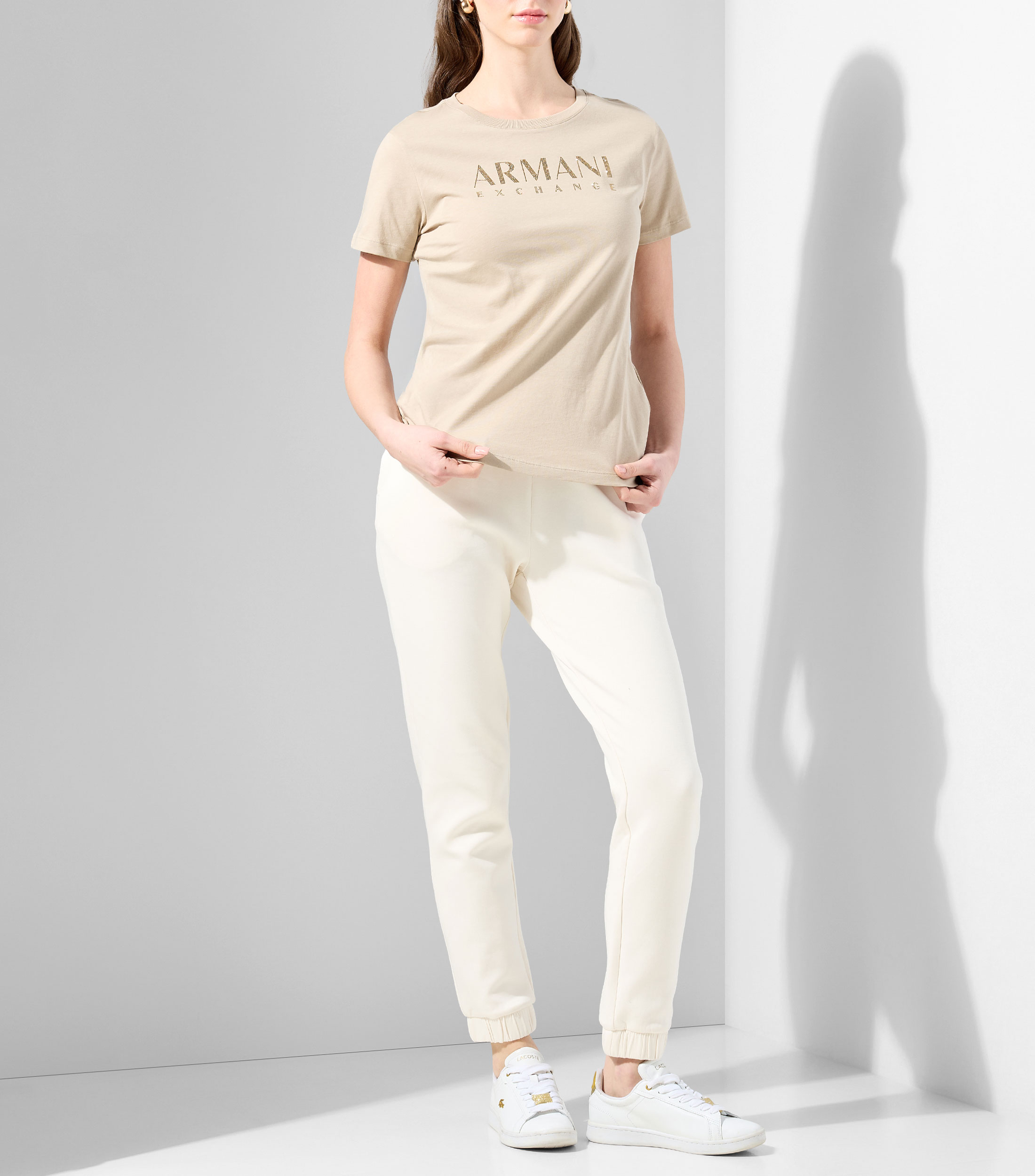 Playera cuello redondo manga corta estampada Mujer