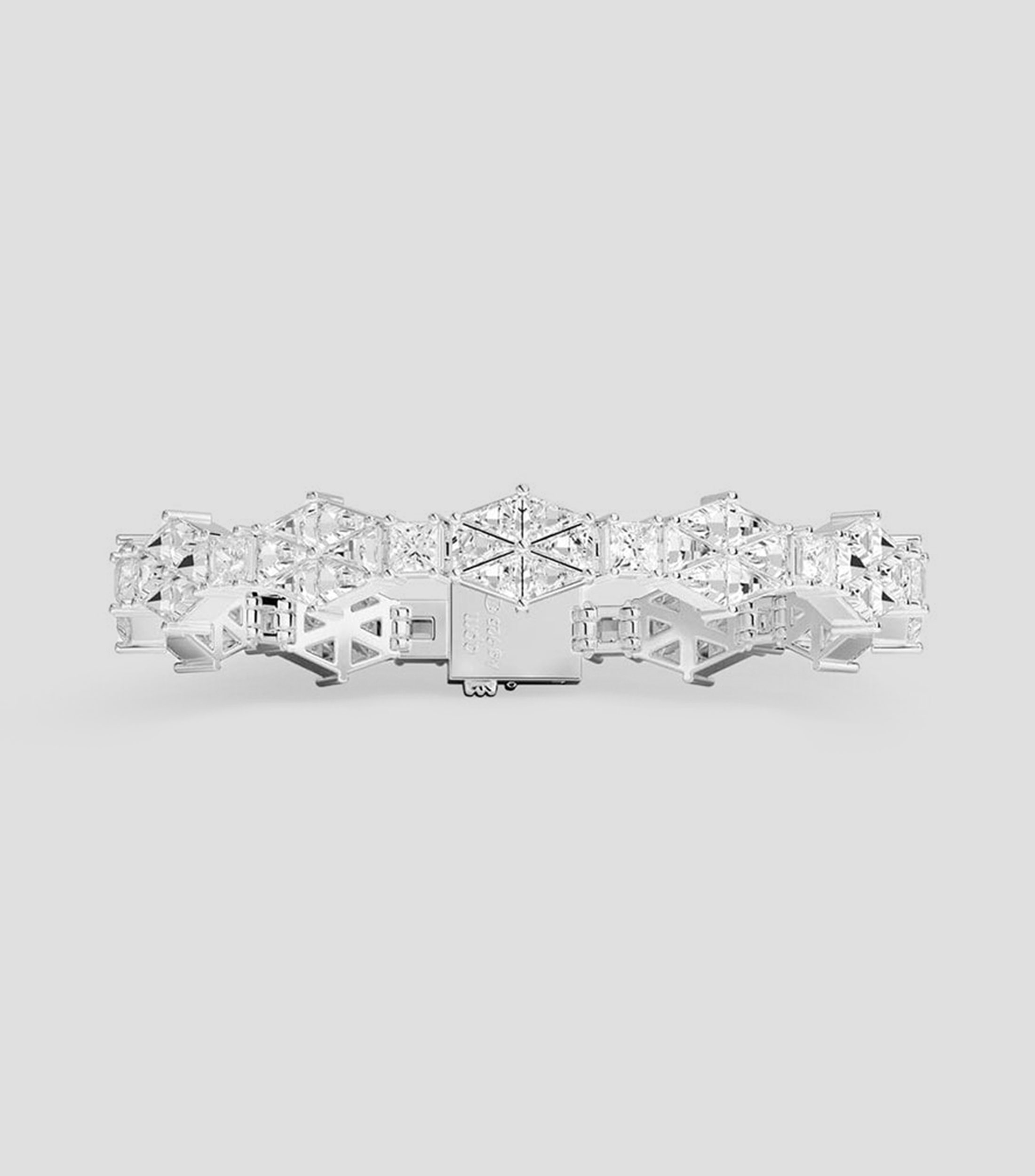 Brazalete en plata .925 con incrustaciones de zirconia Printemps Mujer
