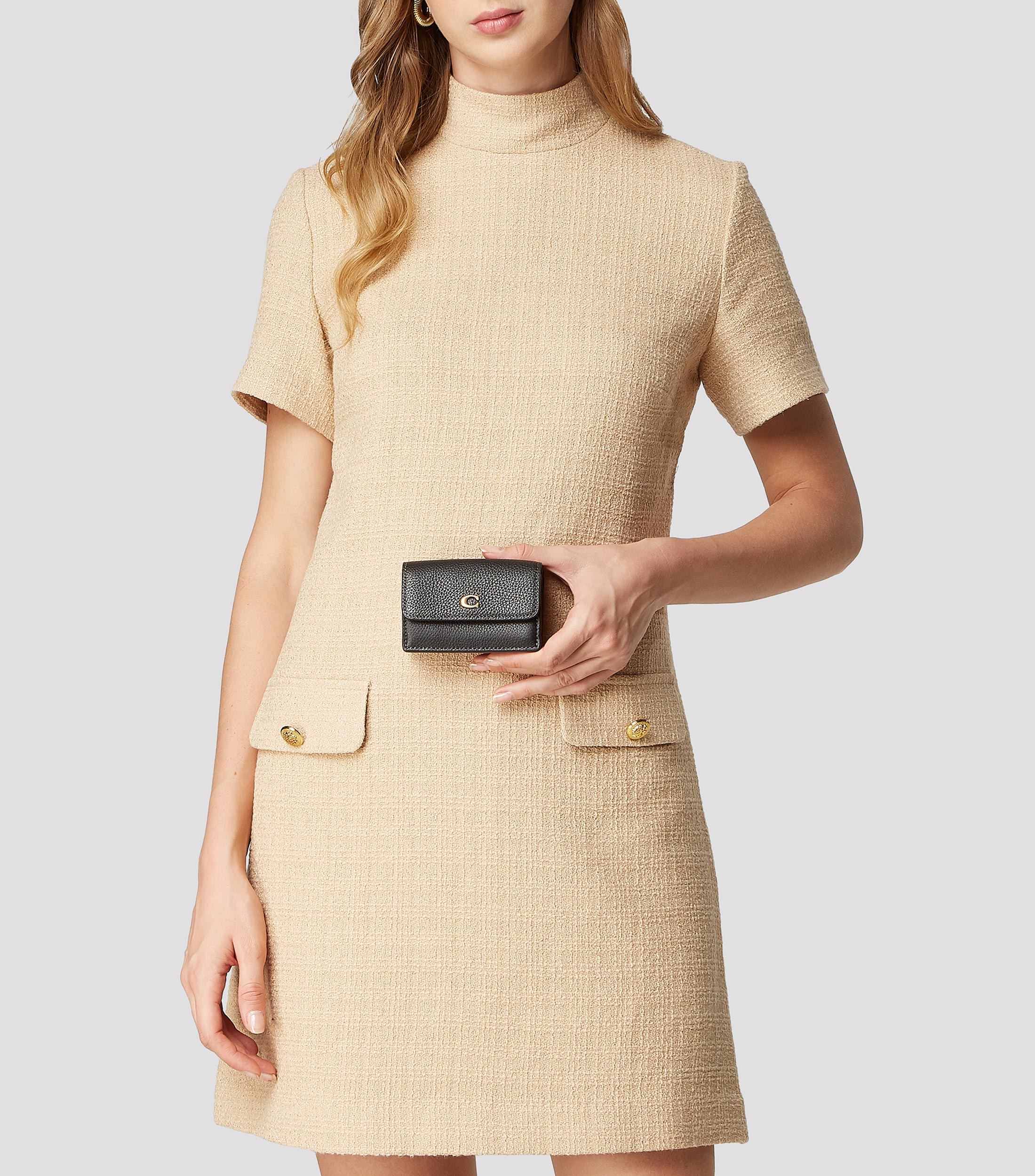 Cartera en piel negra Mujer