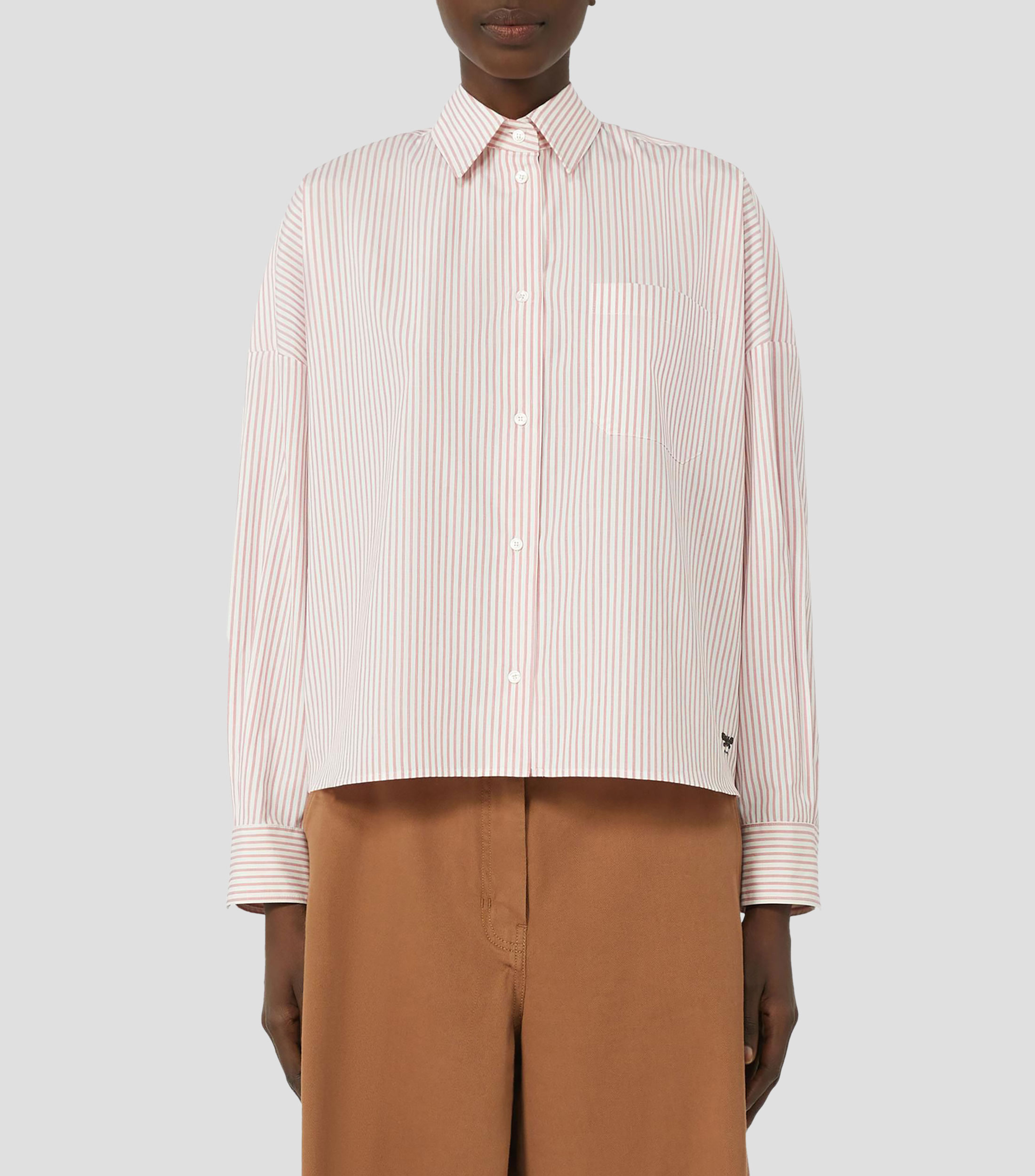 Camisa de rayas con manga larga Mujer