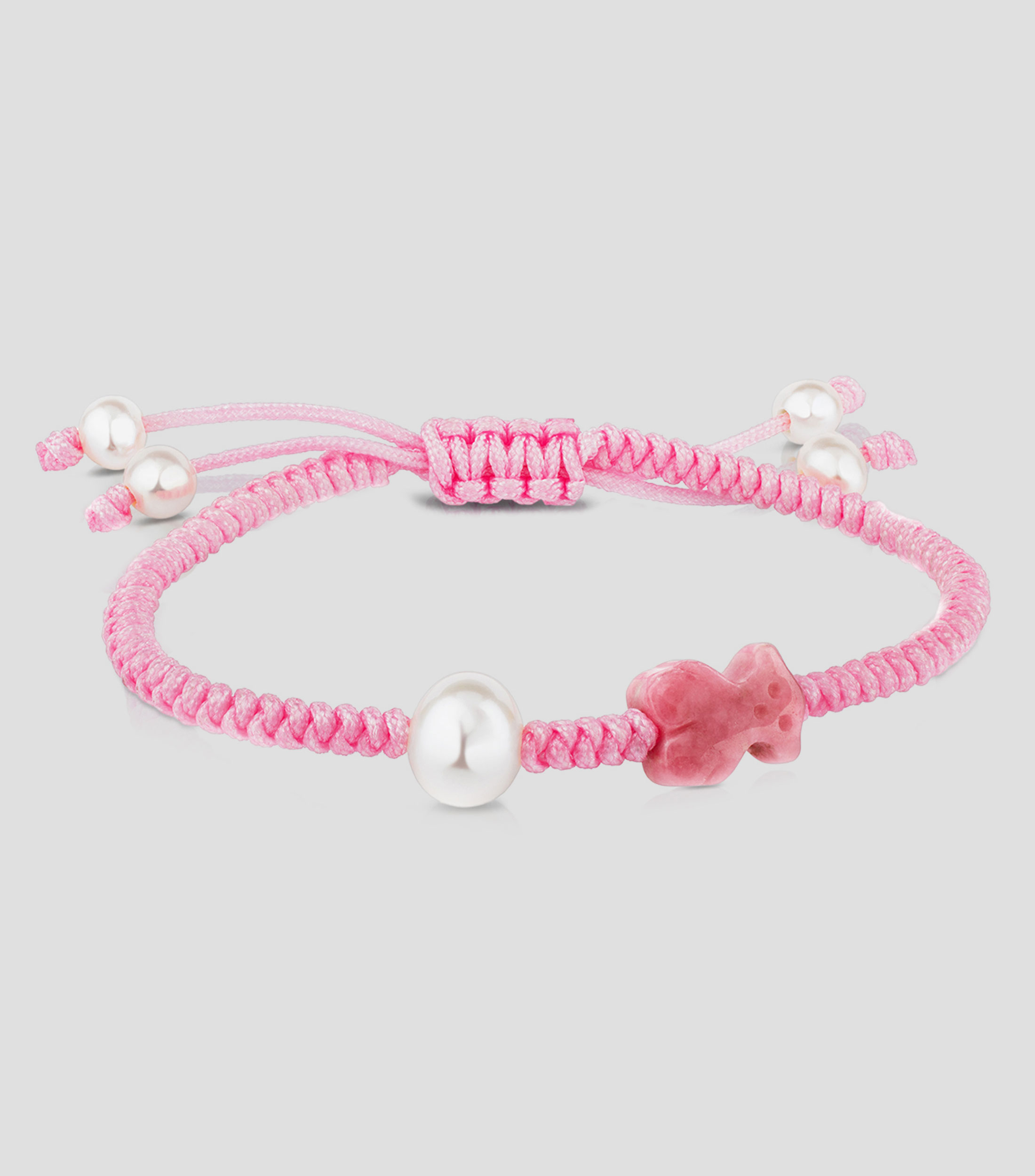Pulsera con Rodonita y Perlas Tibet Mujer