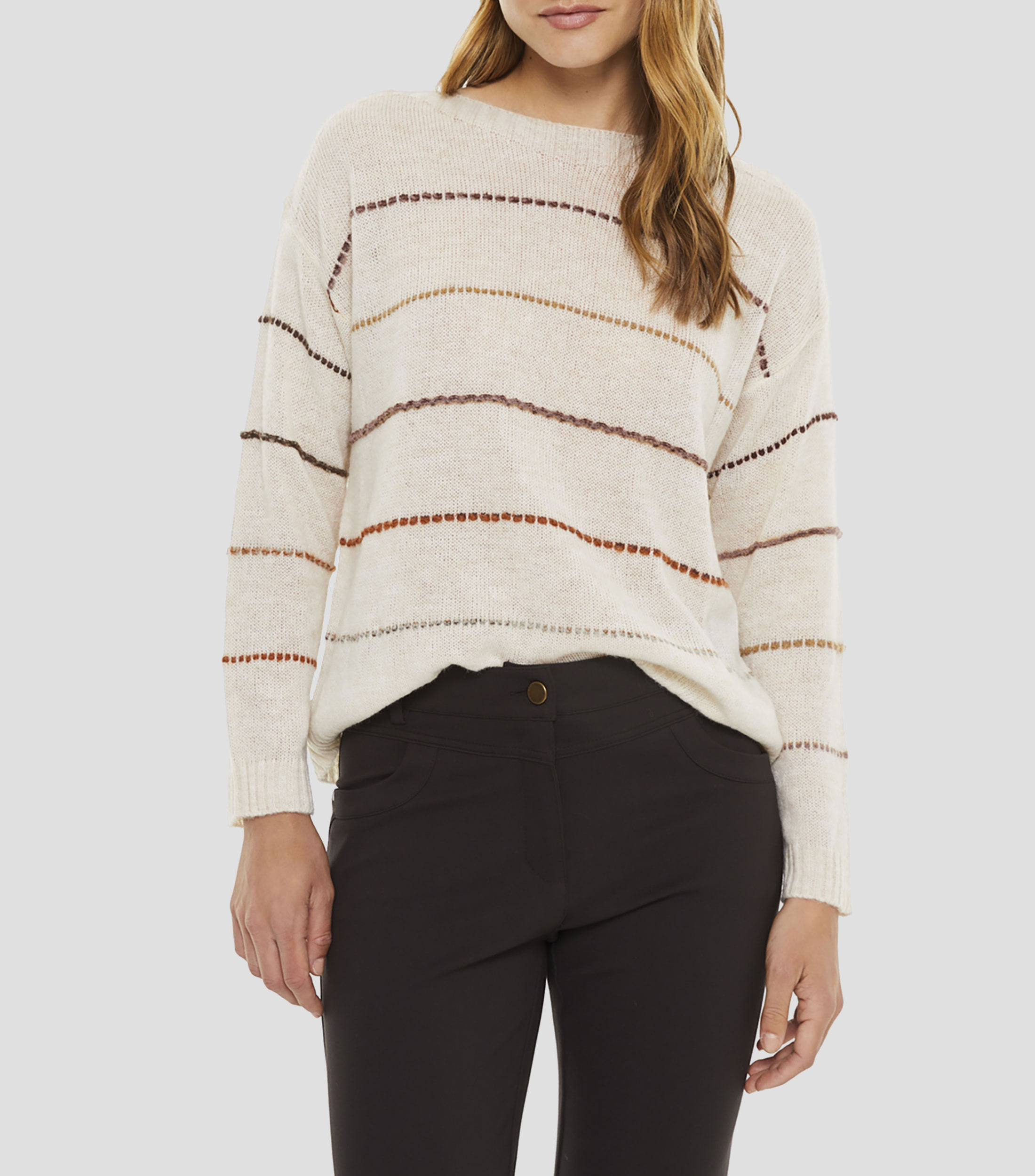 Suéter cuello redondo Mujer