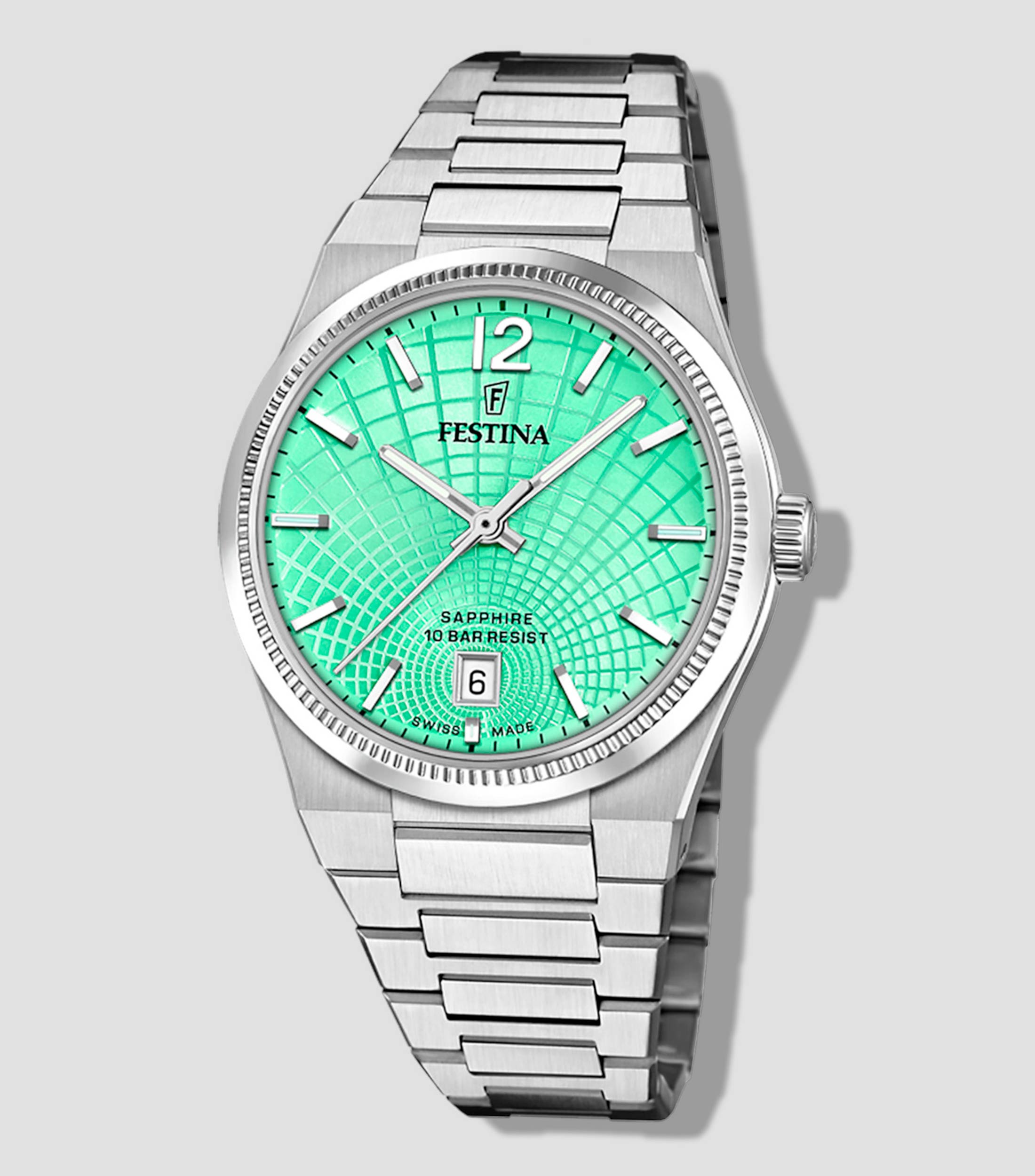 Reloj para Mujer casual plateado, verde