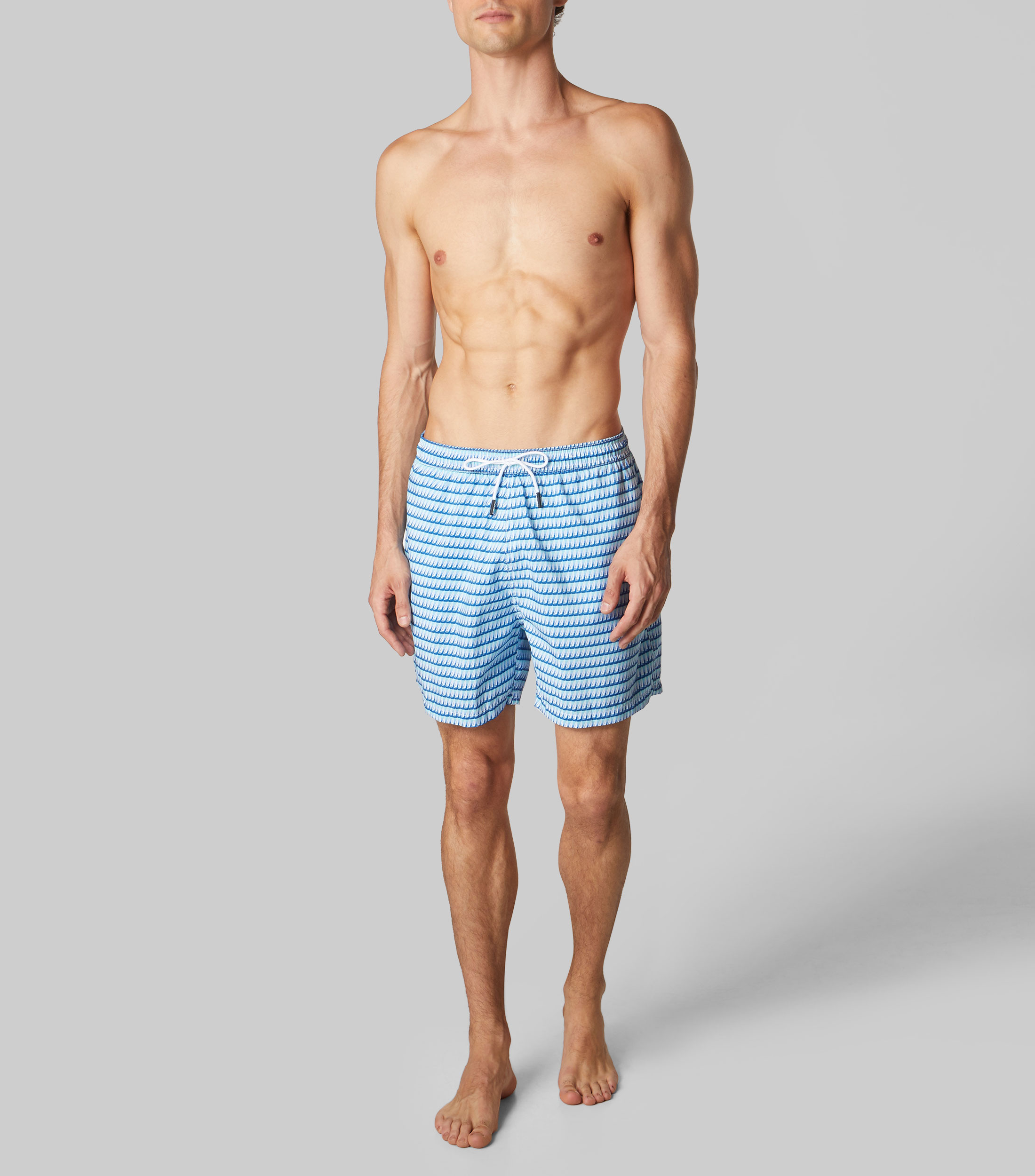 Traje de baño largo con microdiseño Hombre