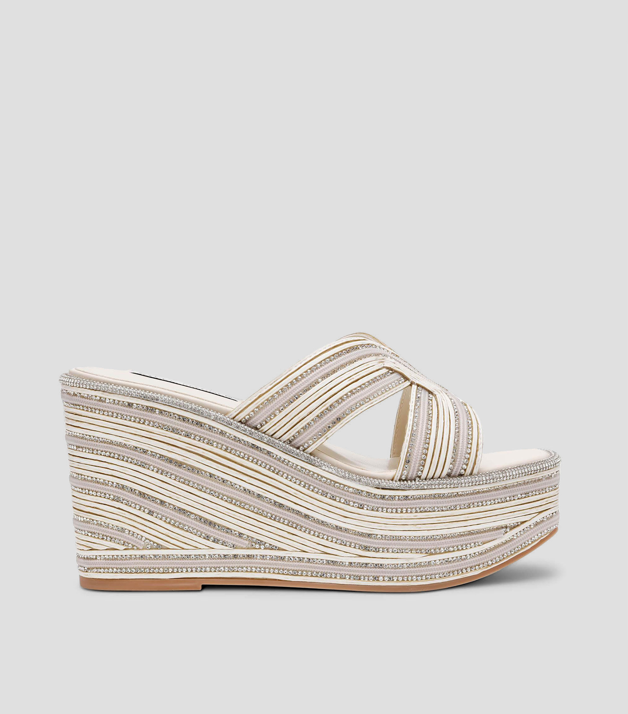 Alpargatas slip on Justice con plataforma cuña alta Mujer