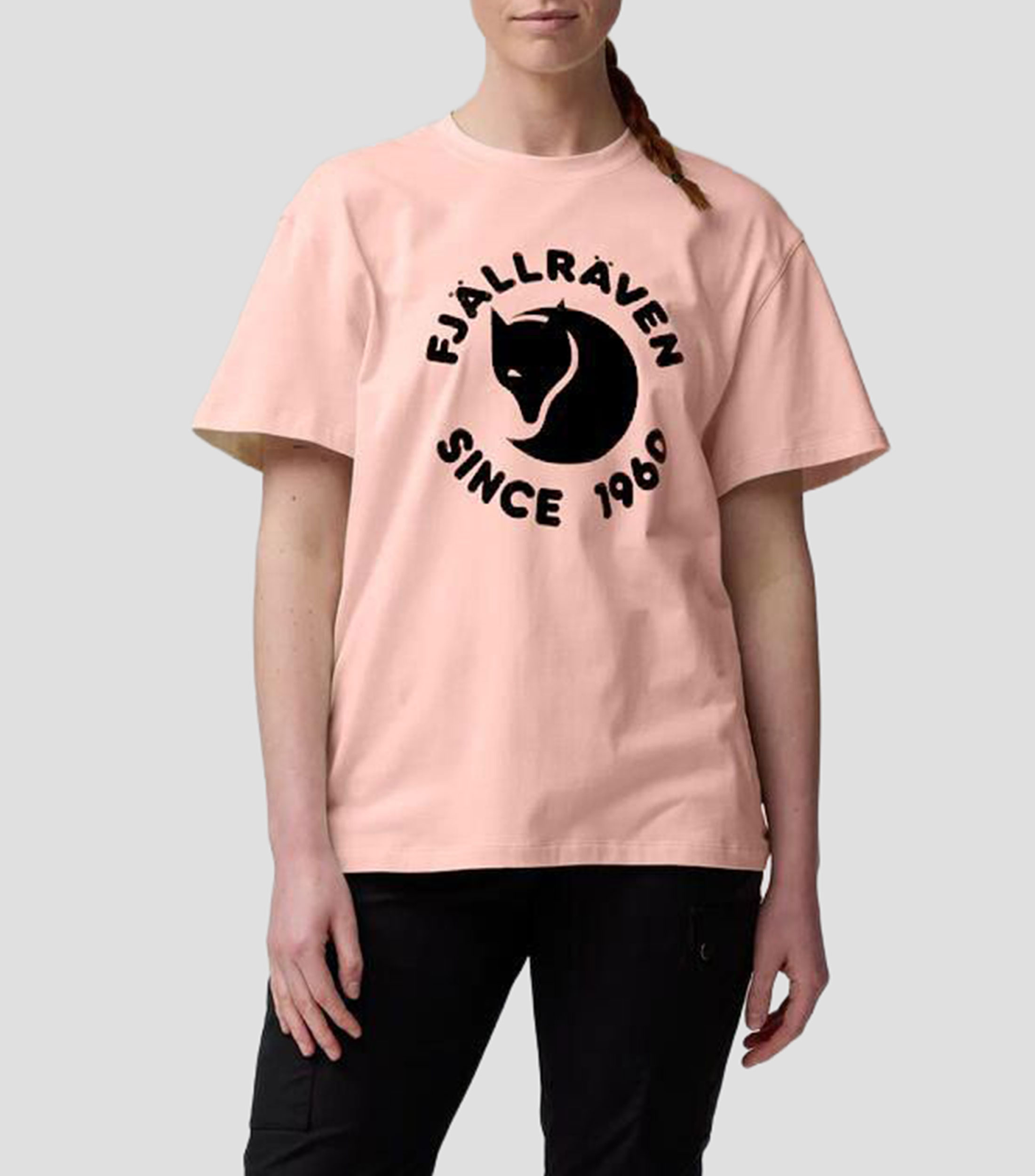 Playera de cuello redondo con manga corta estampada Mujer