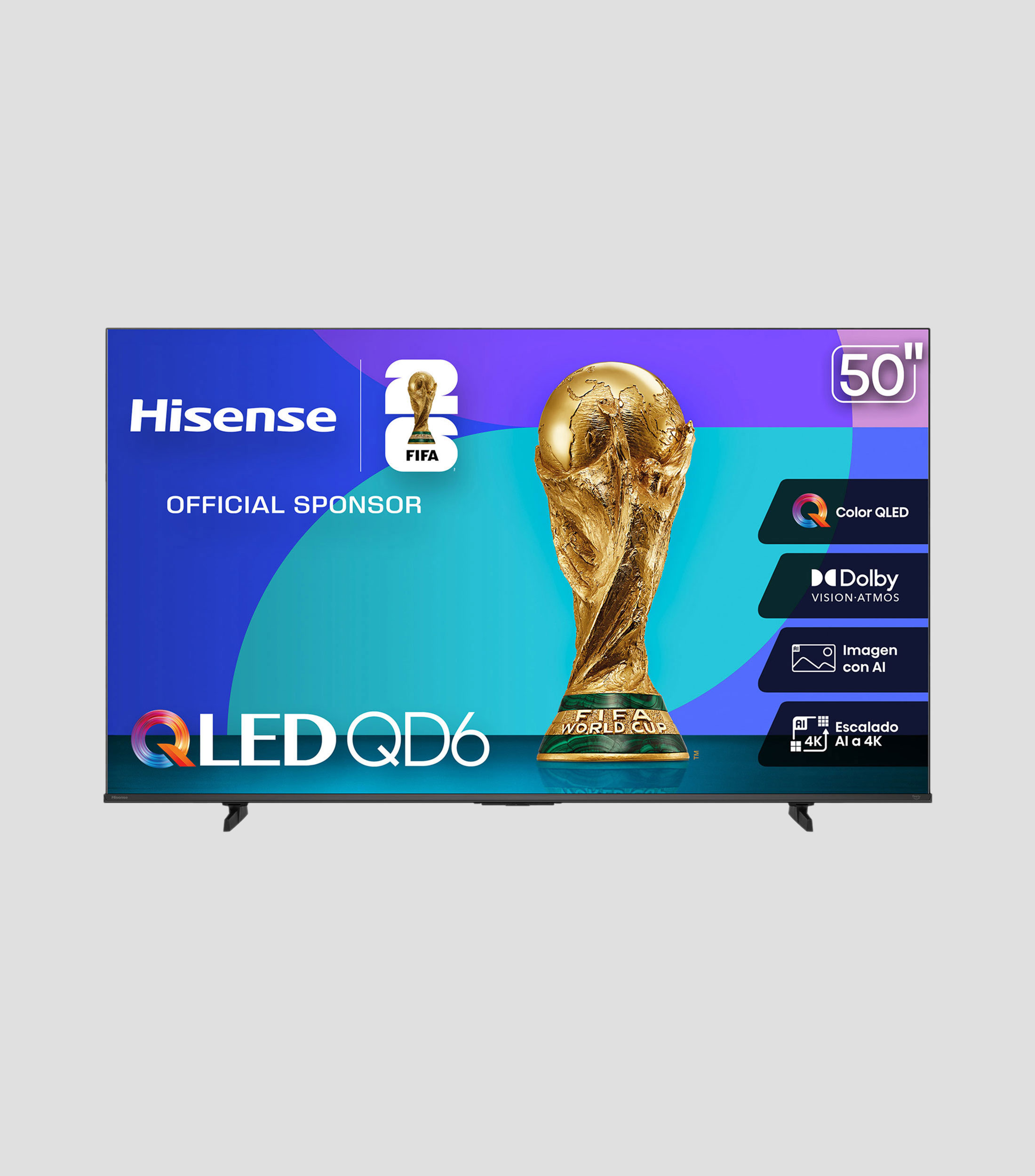 Pantalla 50 Pulgadas Plana QLED 4K VIDAA QD6QV