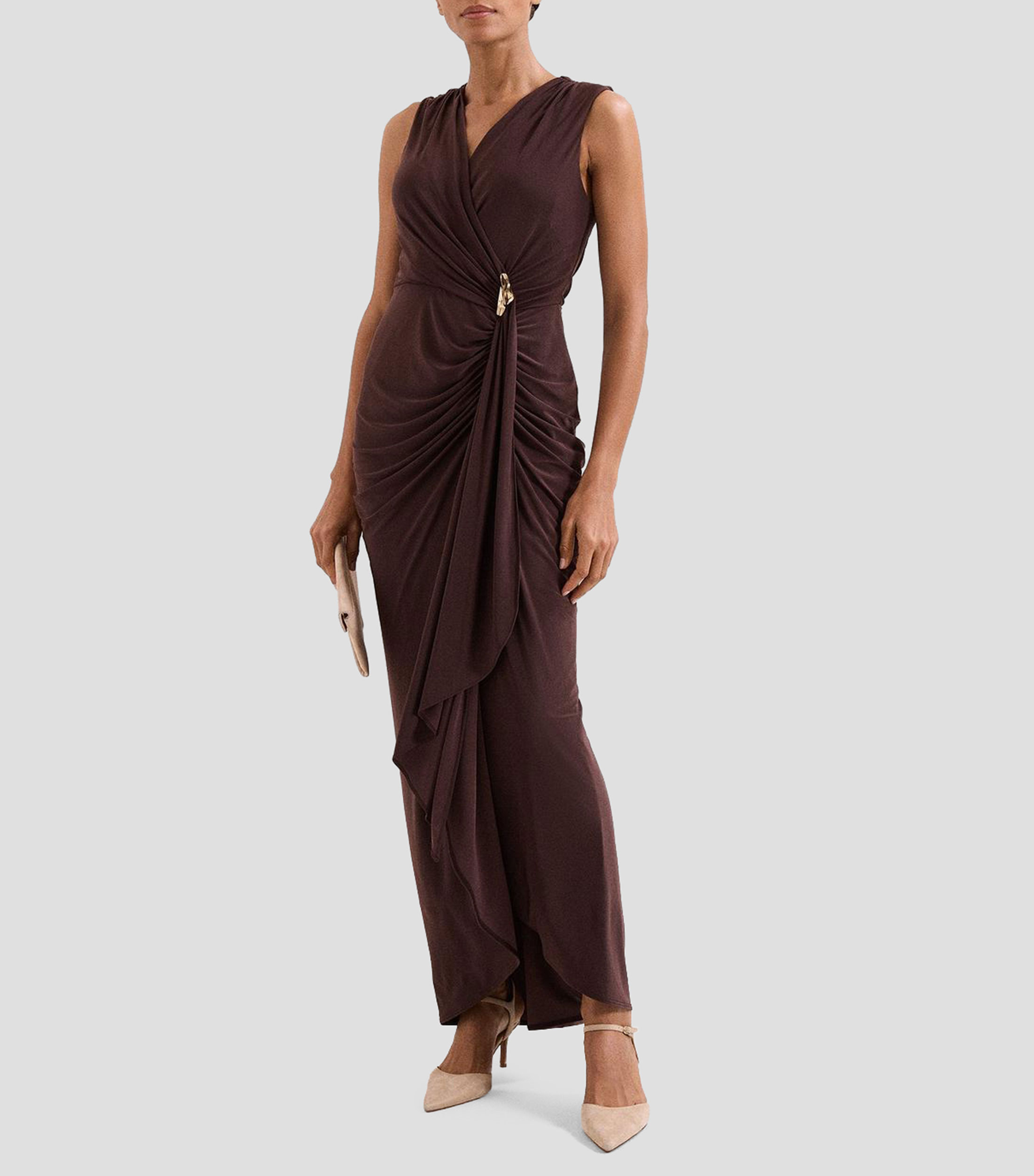 Vestido largo liso Delaney Mujer
