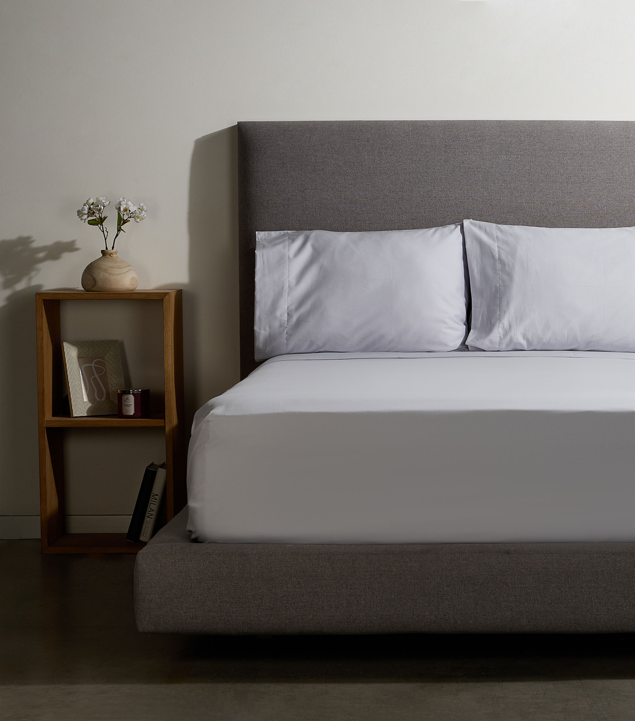 Juego de Sabanas Queen Size en Algodon Gris