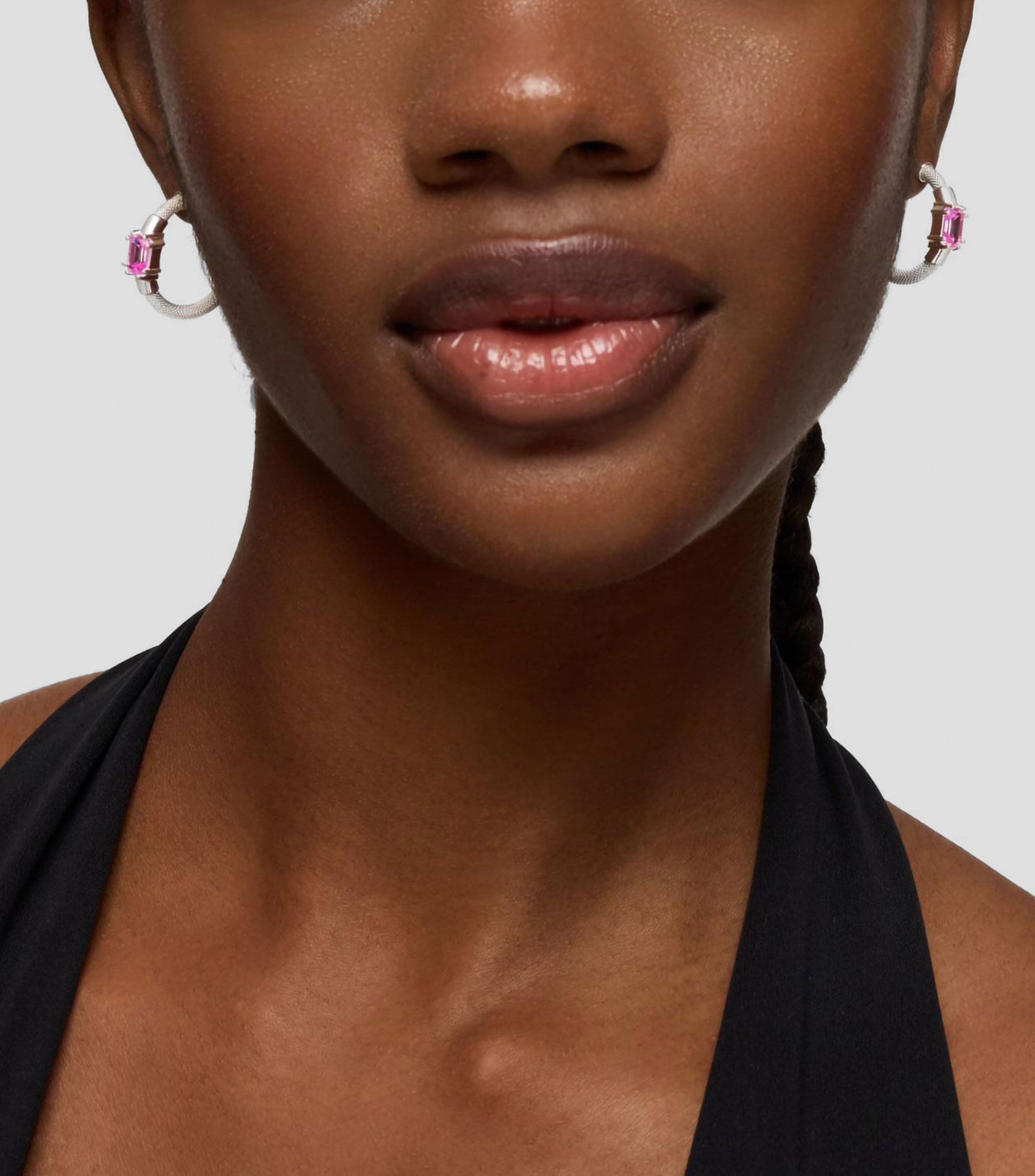 Aretes en plata con piedra Mujer