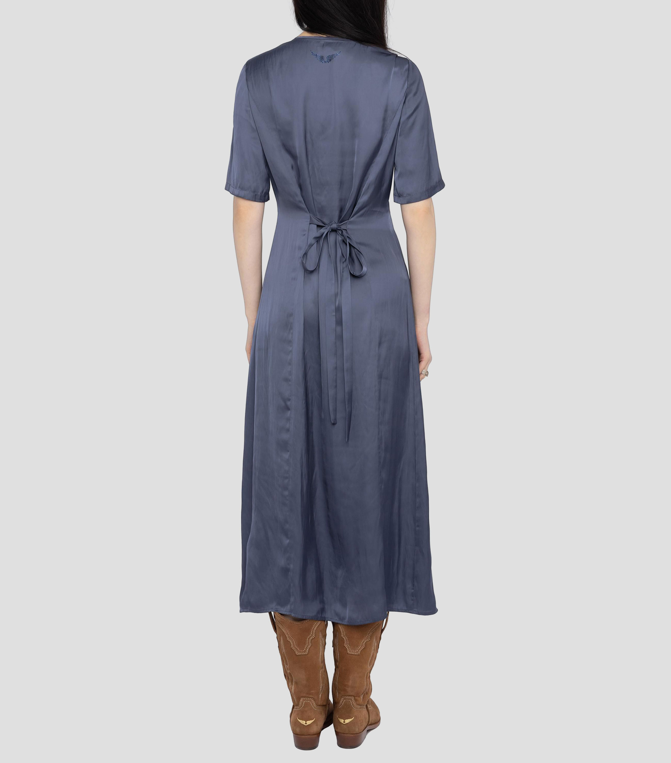 Vestido largo liso Mujer