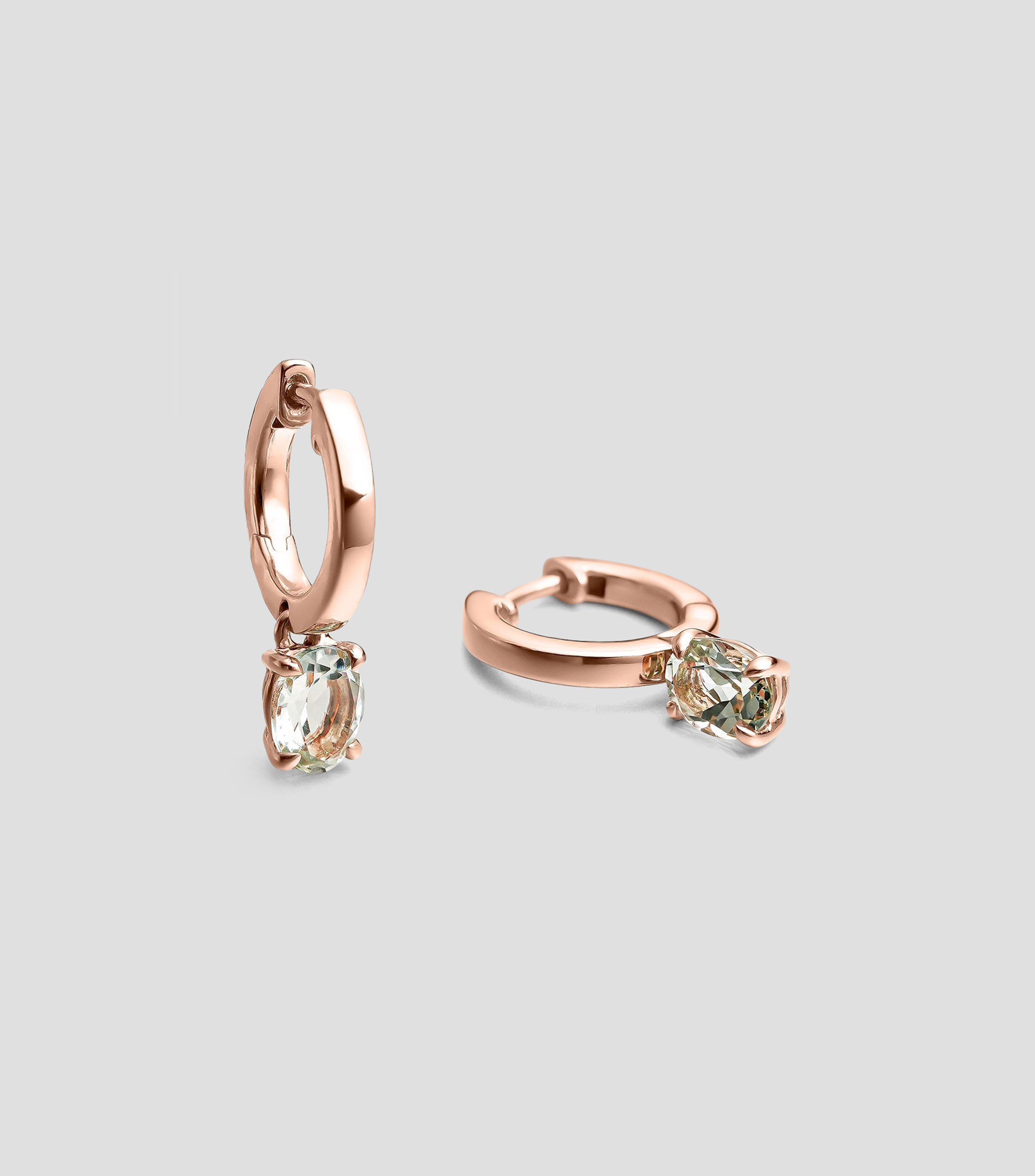 Aretes en Plata .925 Elua Small Oval Huggie Mujer