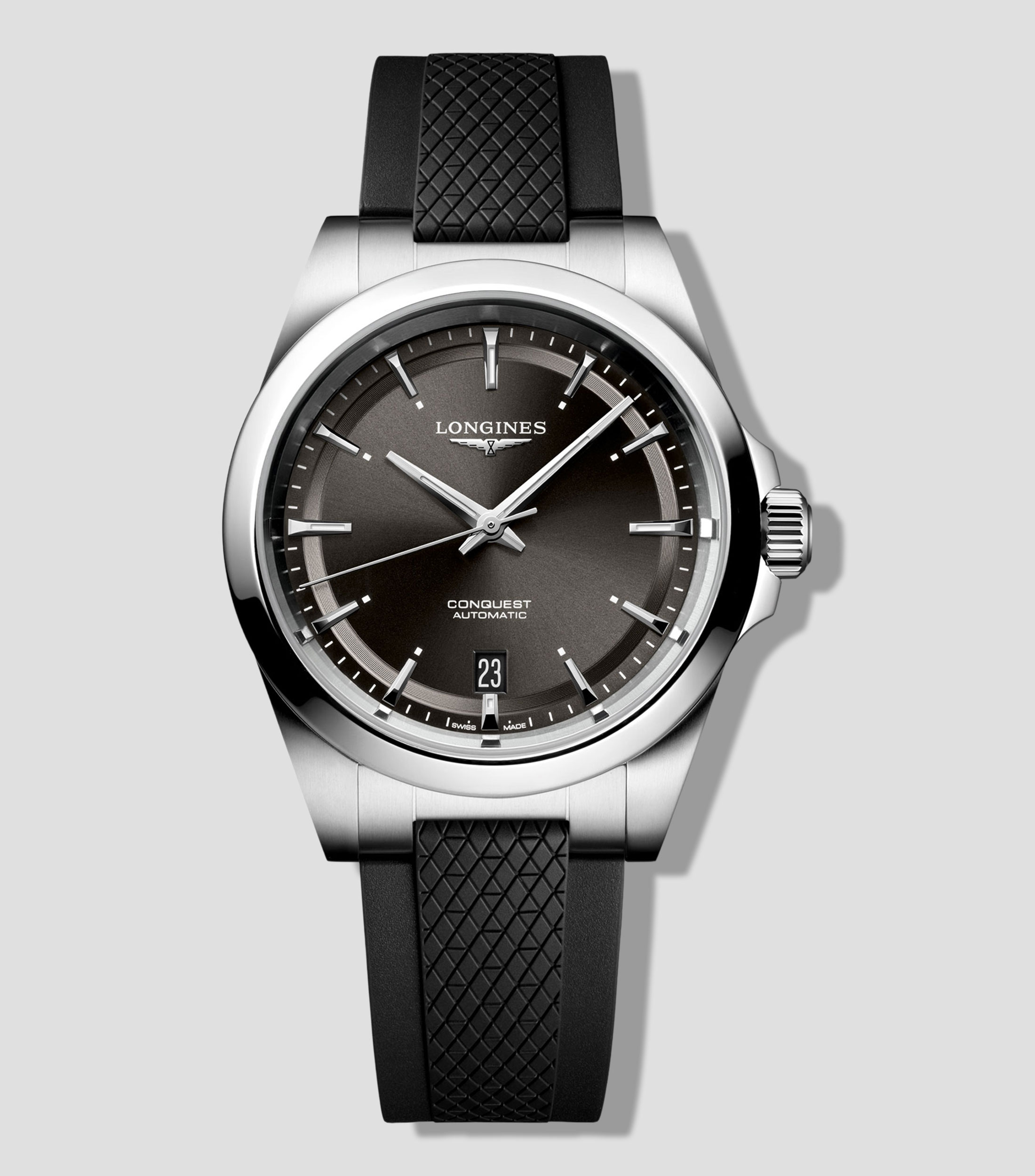Reloj para hombre Conquest deportivo, plateado