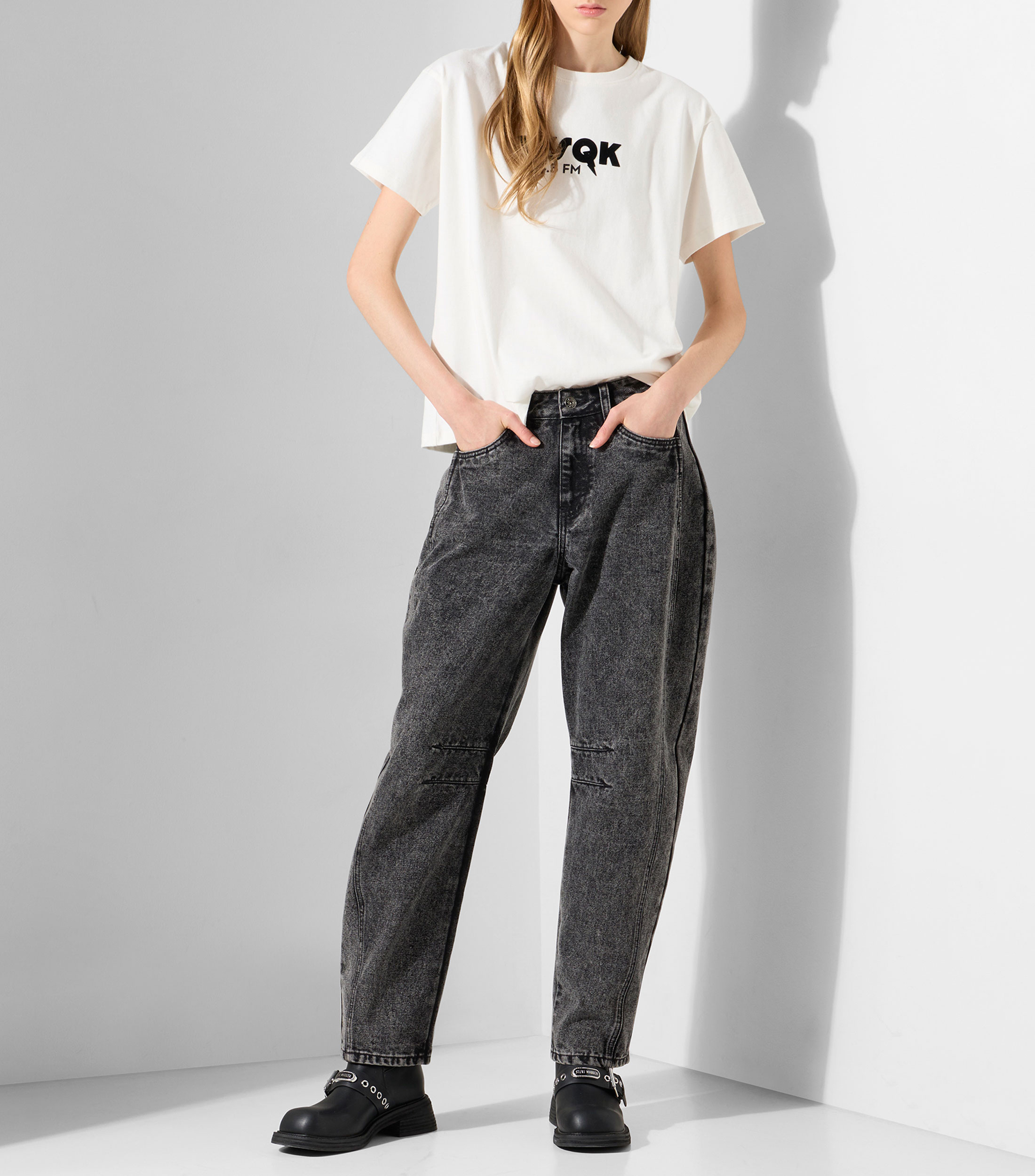 Jeans de corte amplio Mujer