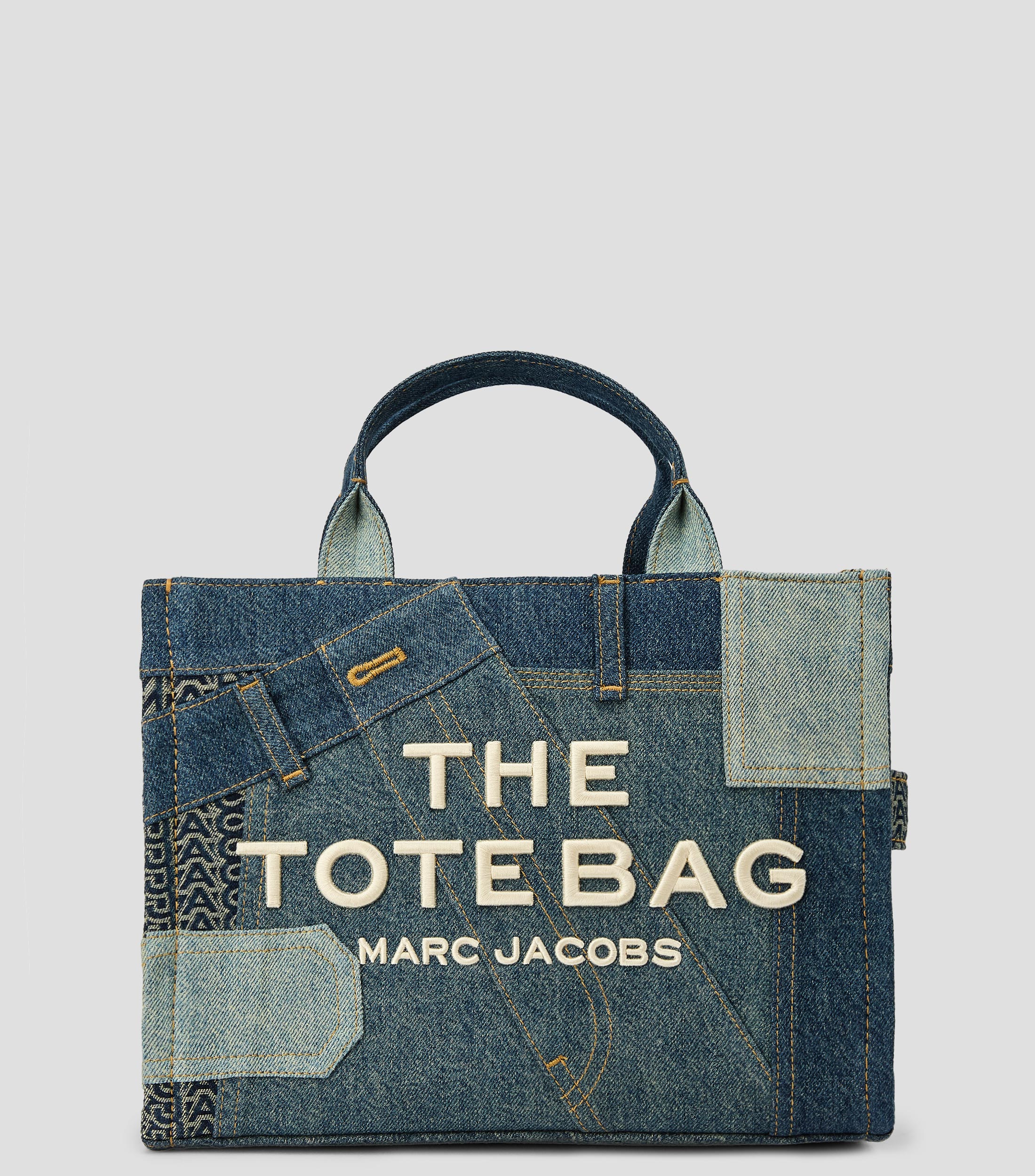 Bolsa tote mediana azul deslavado Mujer