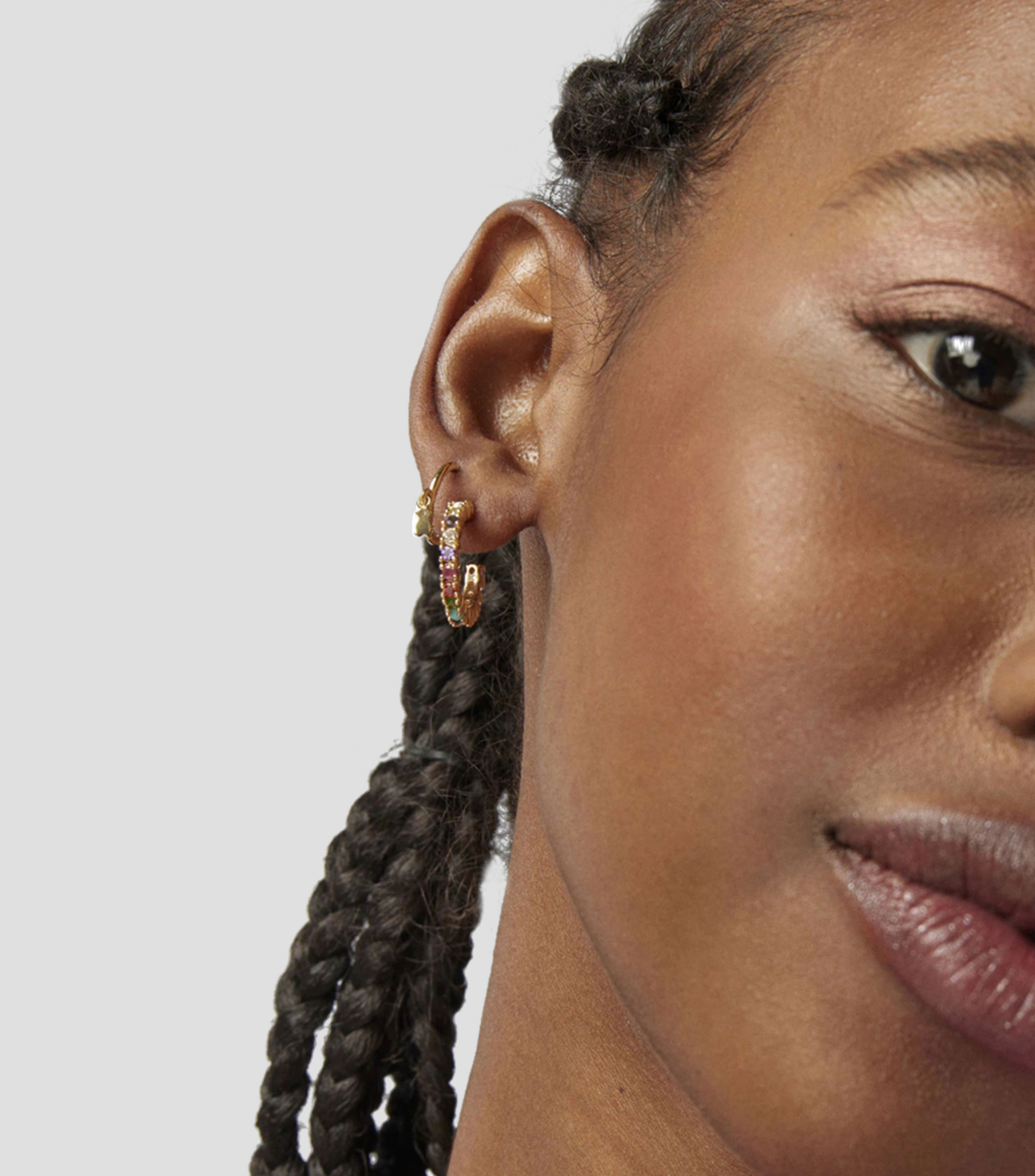Aretes con piedras en plata .925 Mujer