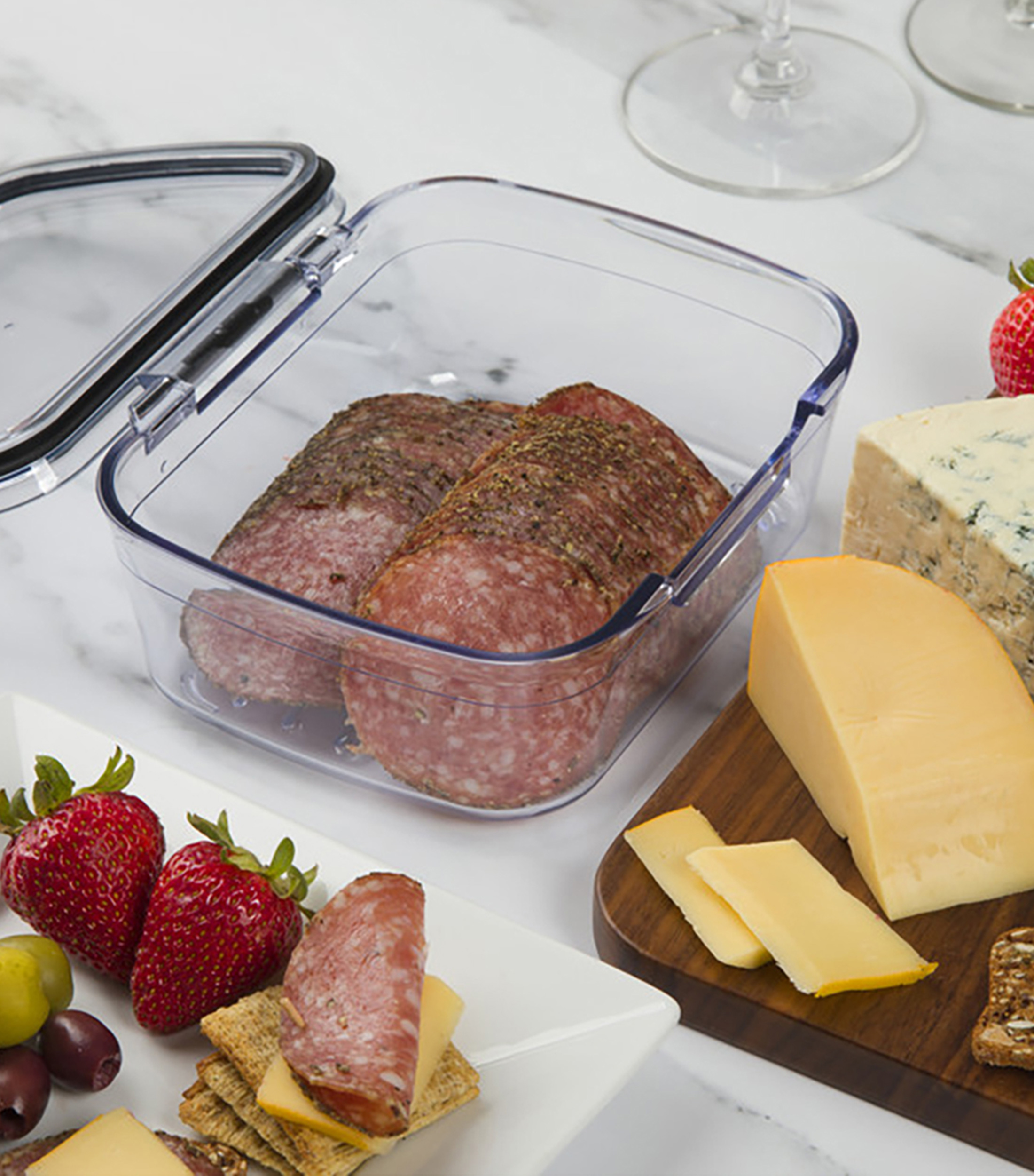 Contenedor Mini Deli para carnes y quesos de 690 gr en plastico