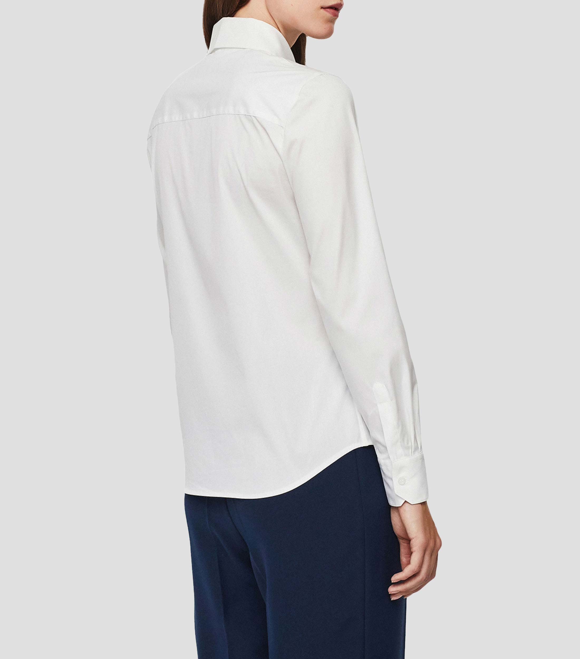 Camisa lisa manga larga Mujer