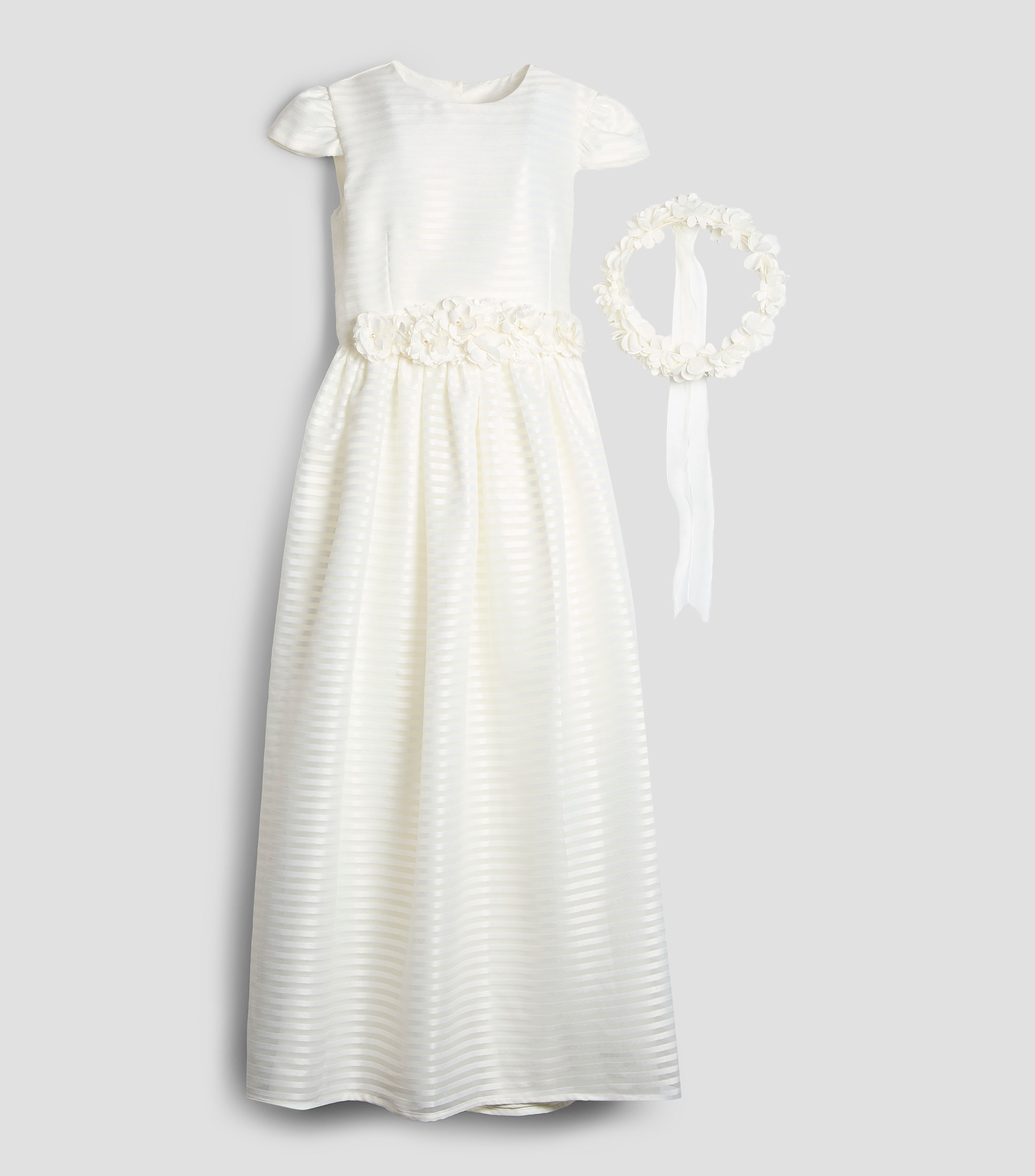 Vestido para primera comunión con rayas Niña