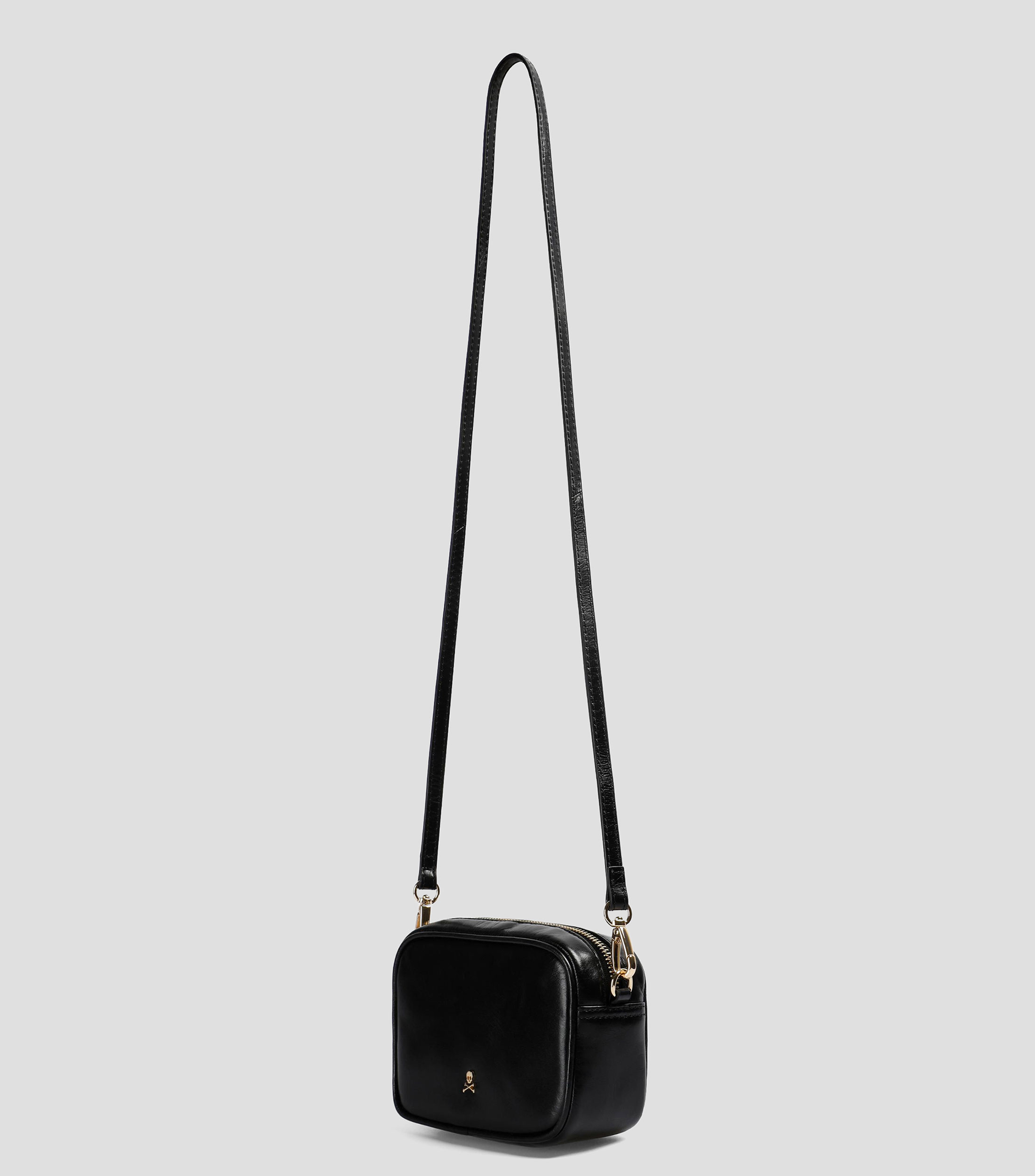 Bolsa crossbody en piel lisa Mujer
