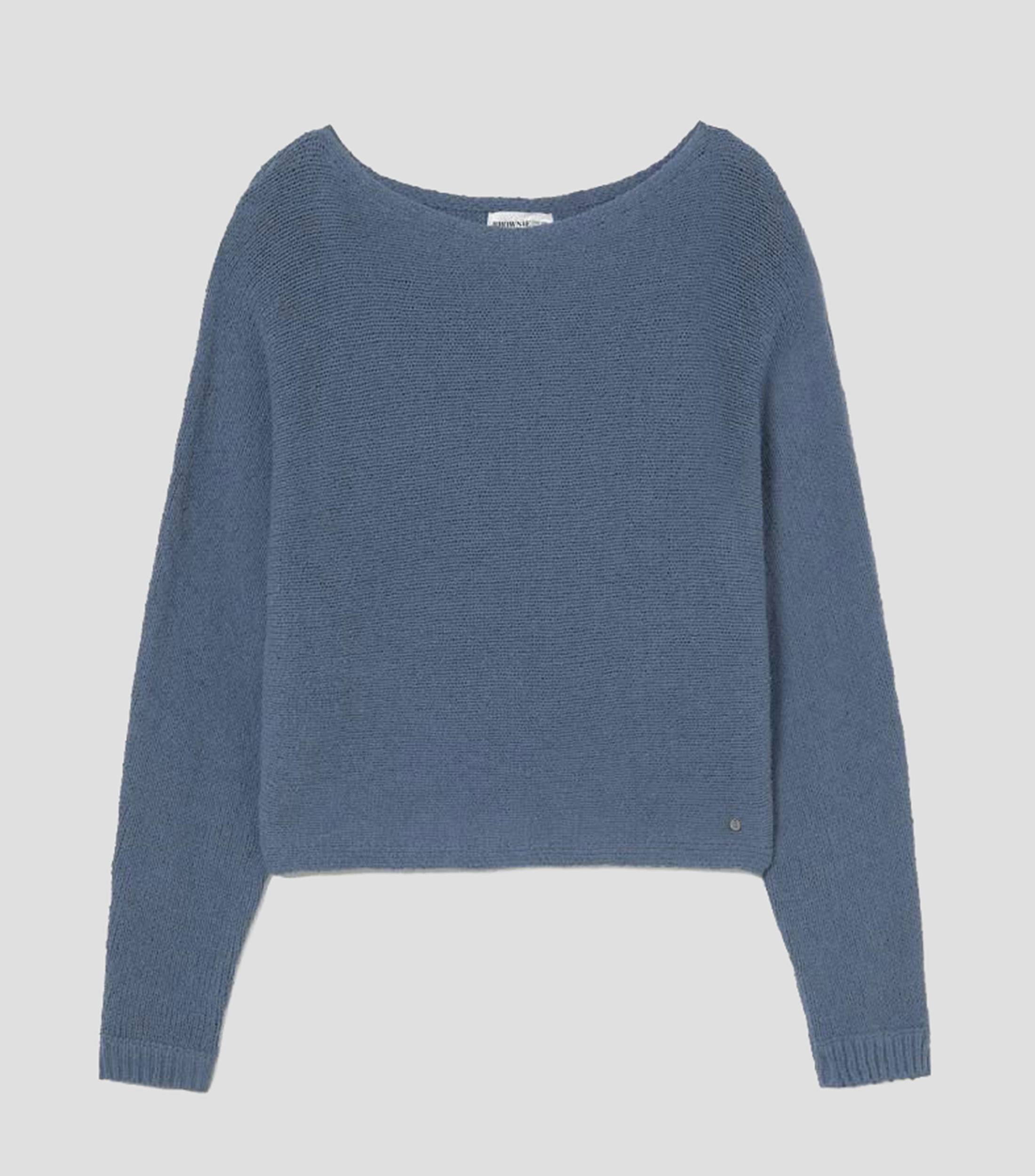 Suéter cuello redondo liso Mujer