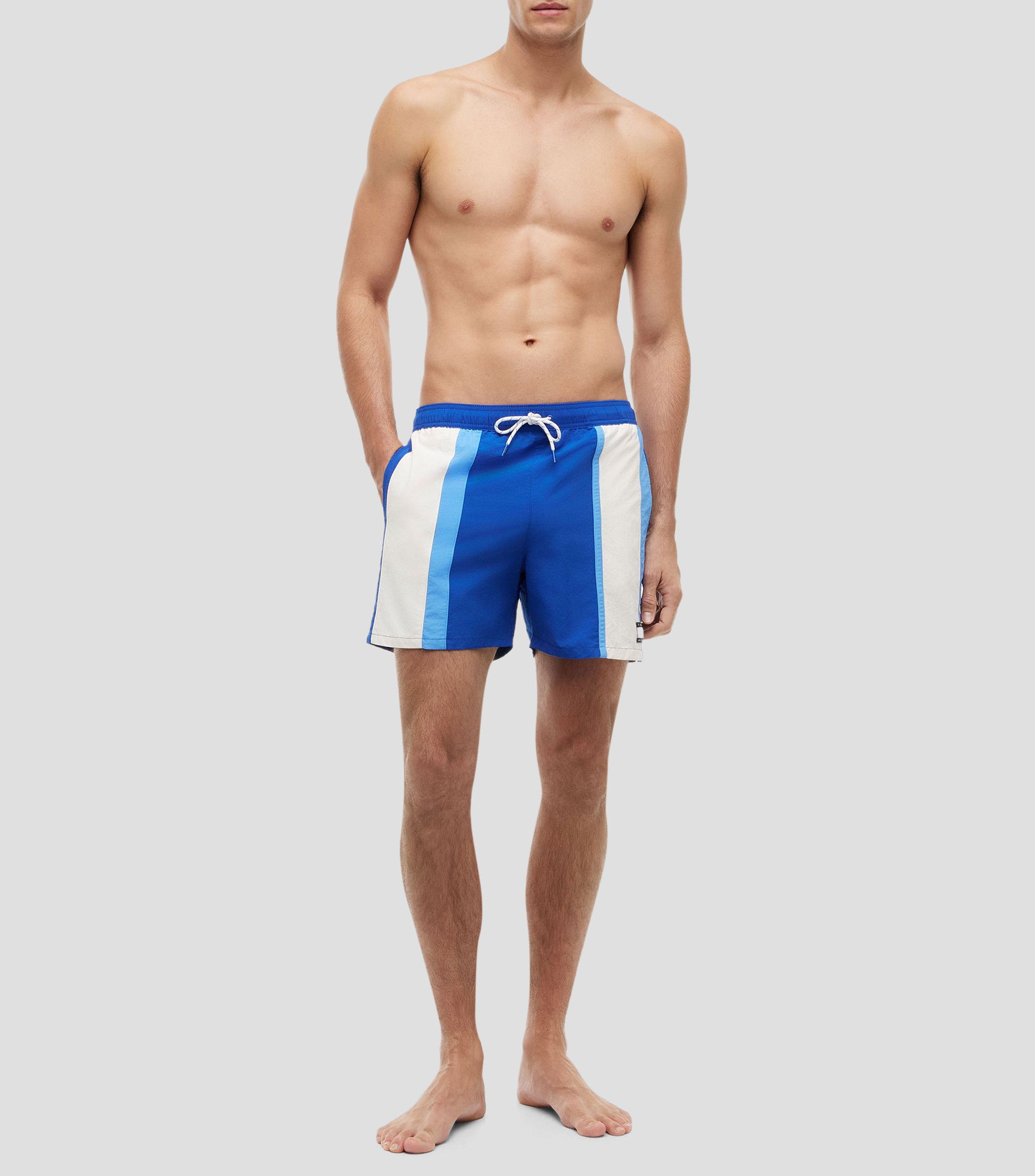 Traje de baño largo franjas Hombre