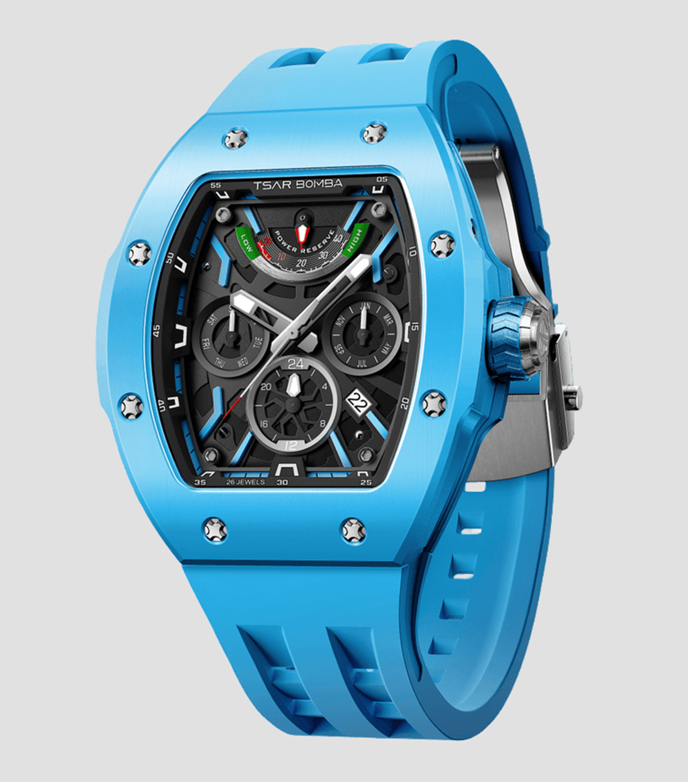 Reloj para Hombre Atomic-Edición Cerámica Completa casual azul