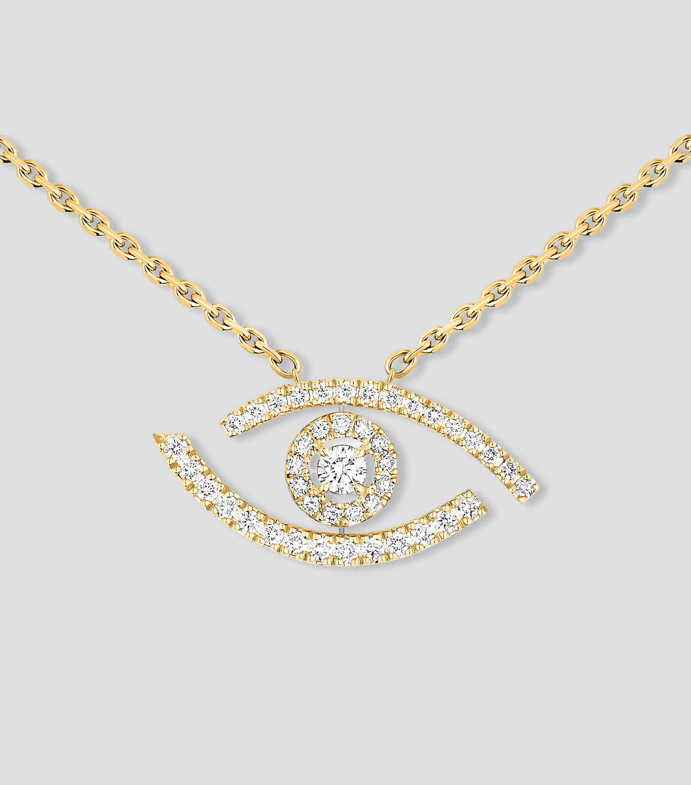 Collar en oro amarillo de 18 kilates con diamantes Lucky Eye Mujer