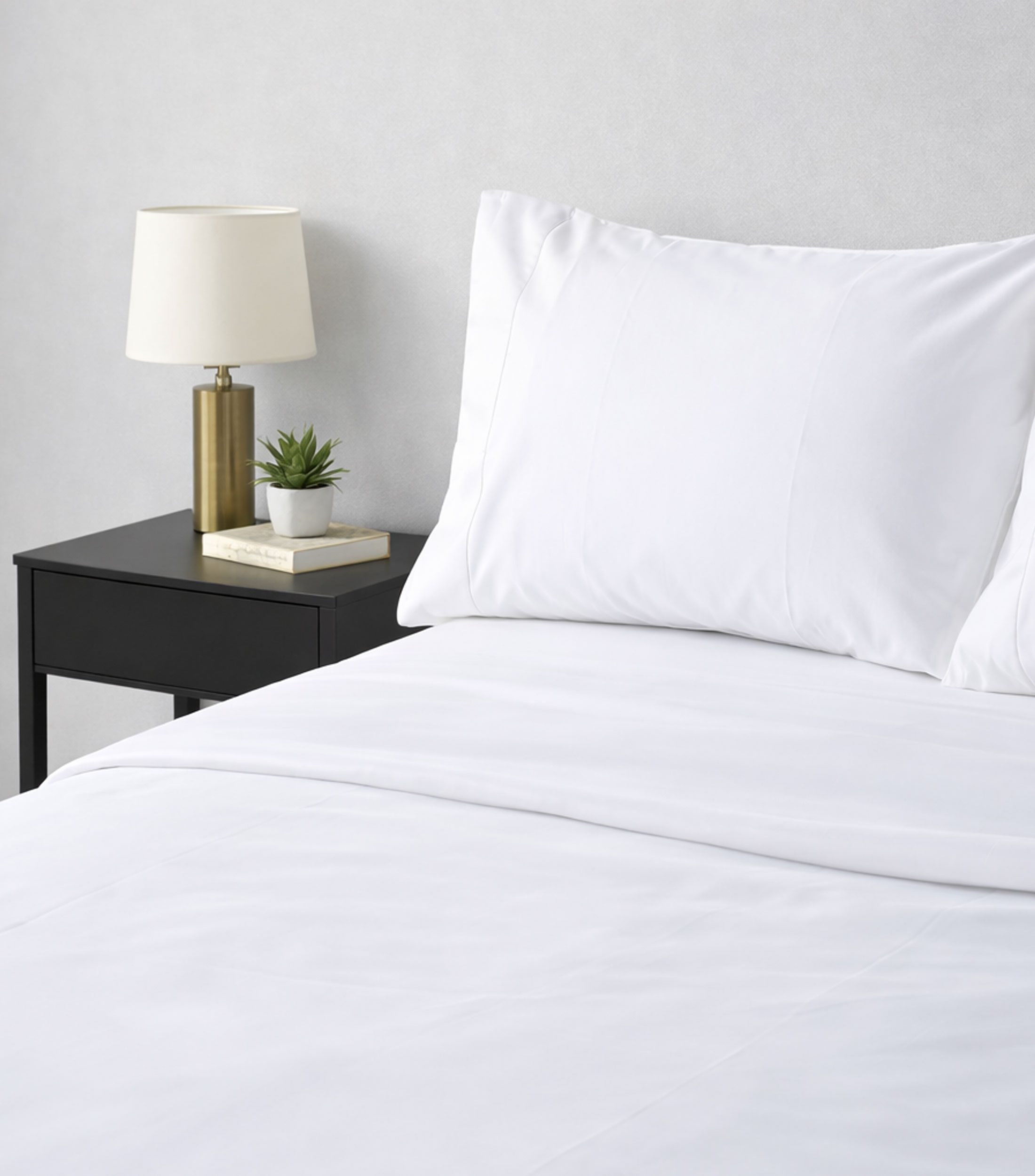 Juego de sábanas Matrimonial/Queen Size en algodón Luxor blanca