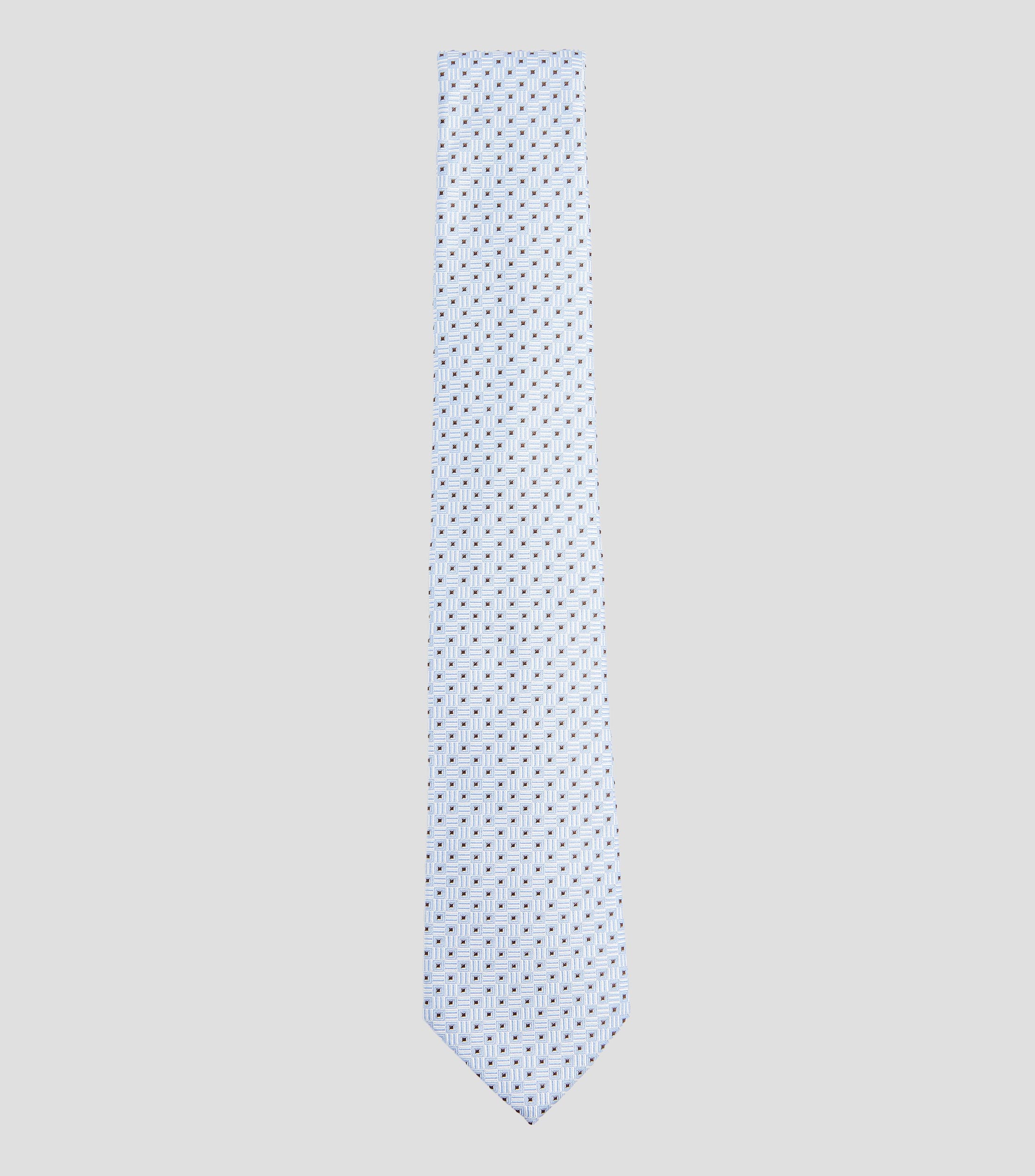 Corbata ancha en seda con jacquard