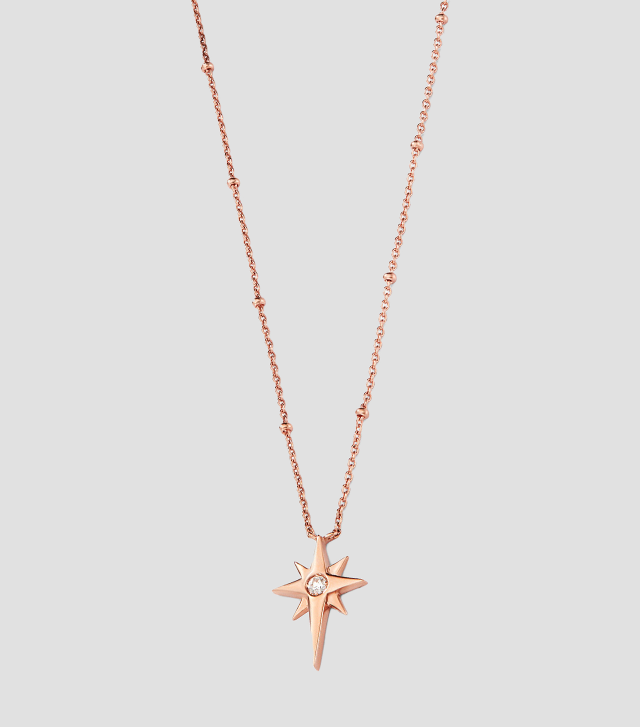 Collar en Oro Rosa de 18 Kilates con Incrustacion Mujer