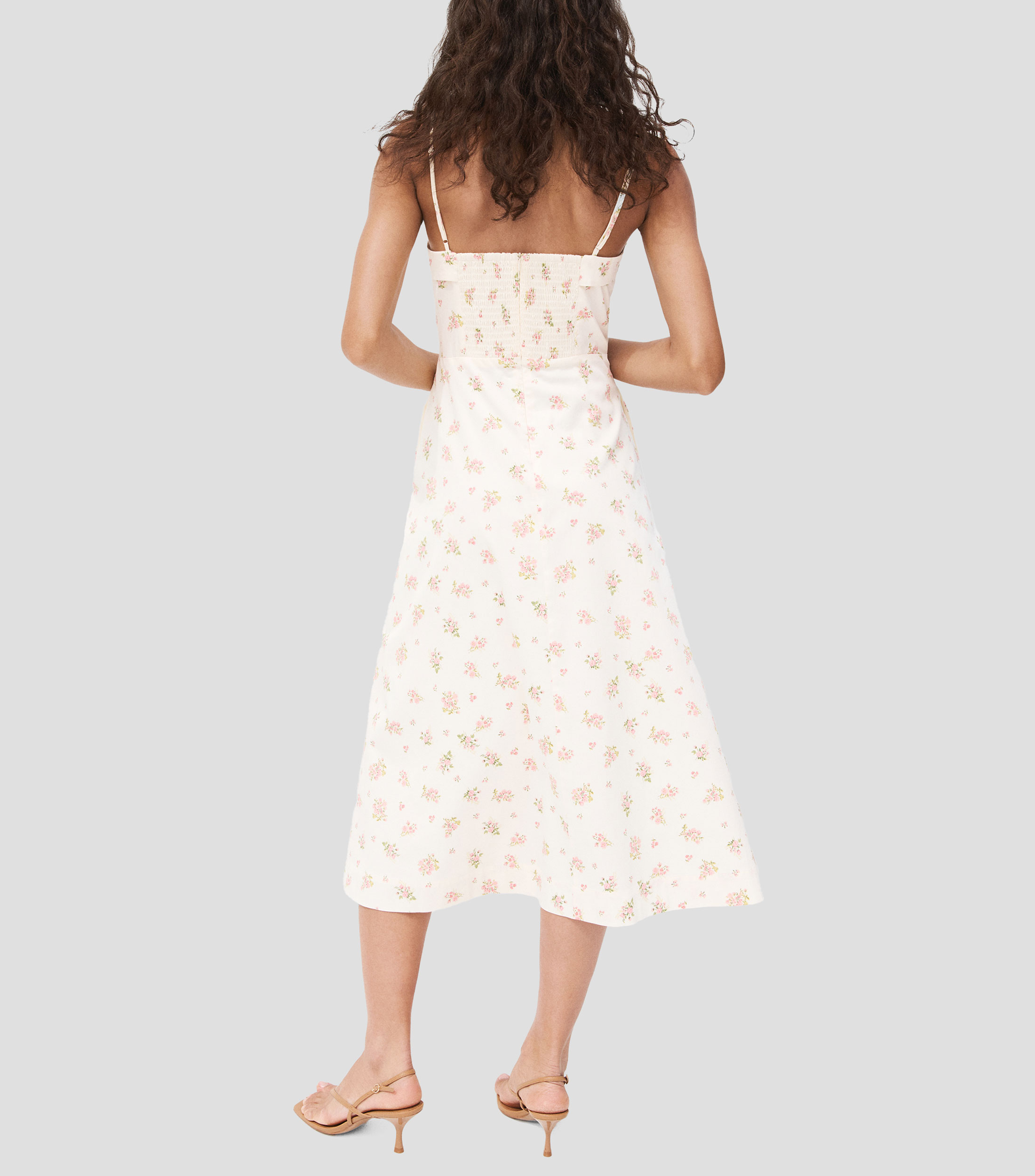 Vestido largo estampado Mujer