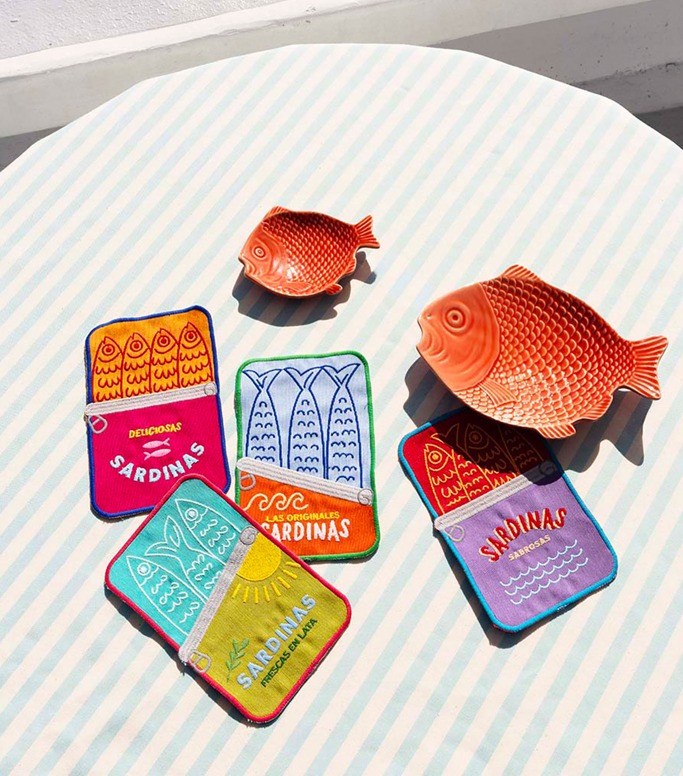 Set de 4 Rabaneras La Mar, Pez coral