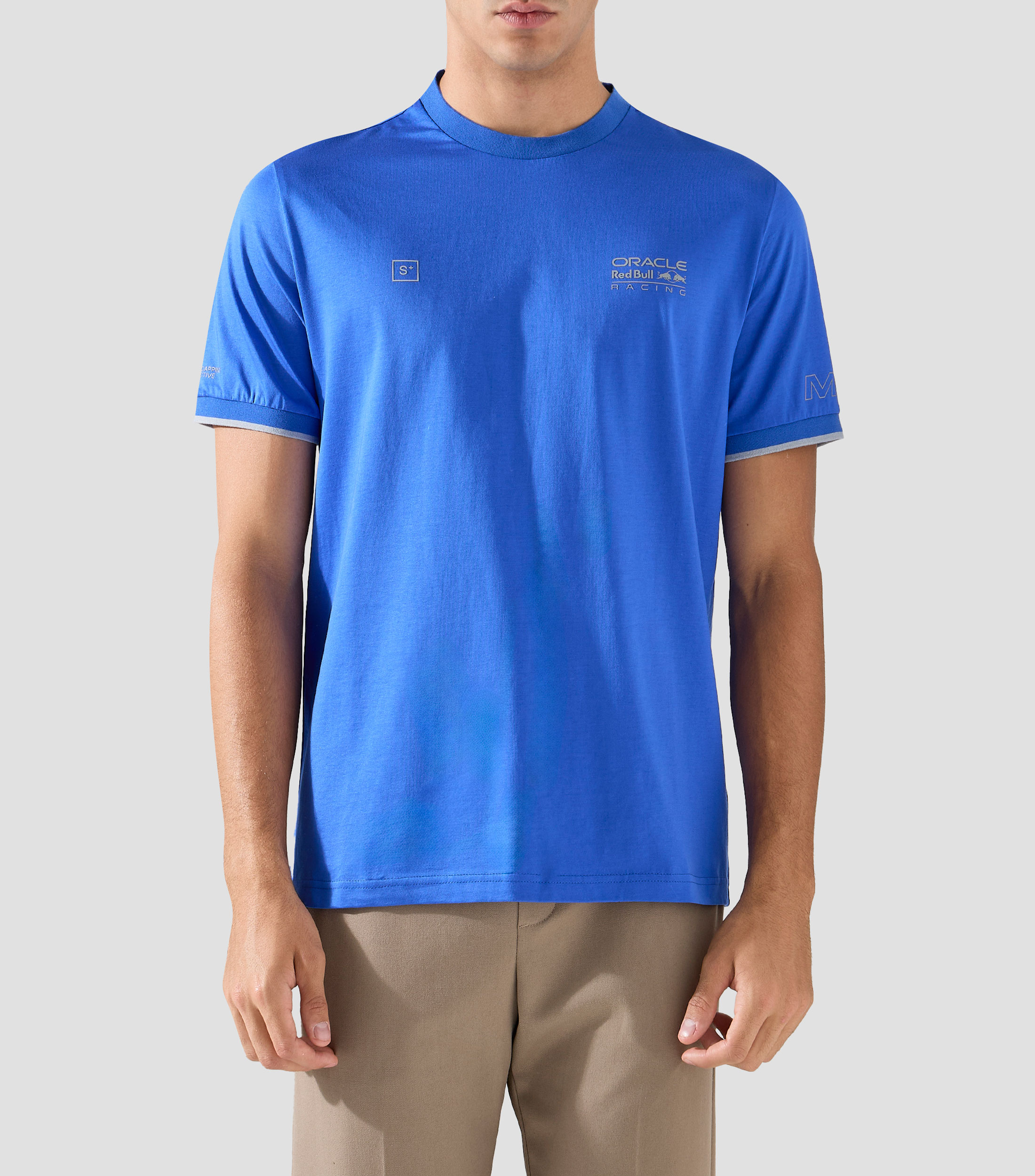 Playera de cuello redondo con manga corta estampada Hombre