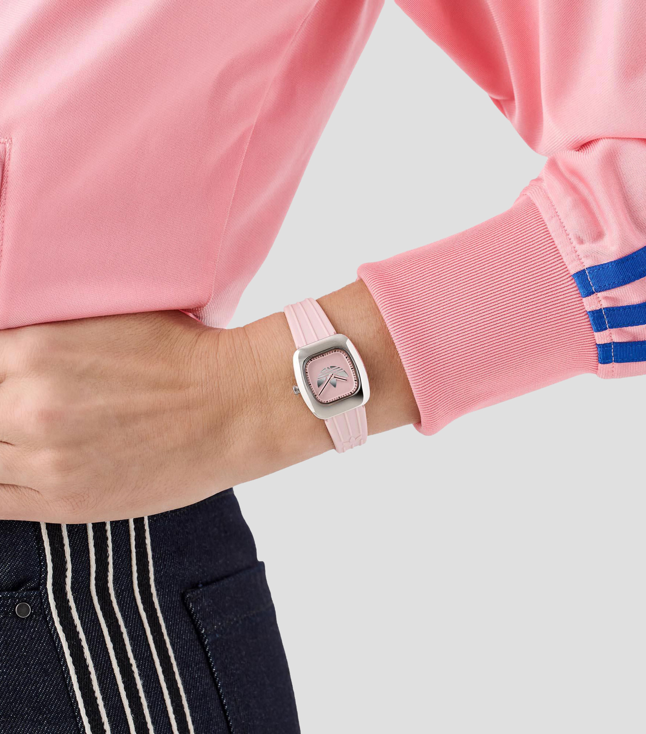 Reloj para Mujer Originals Retro Wave One Casual Rosa, Plateado