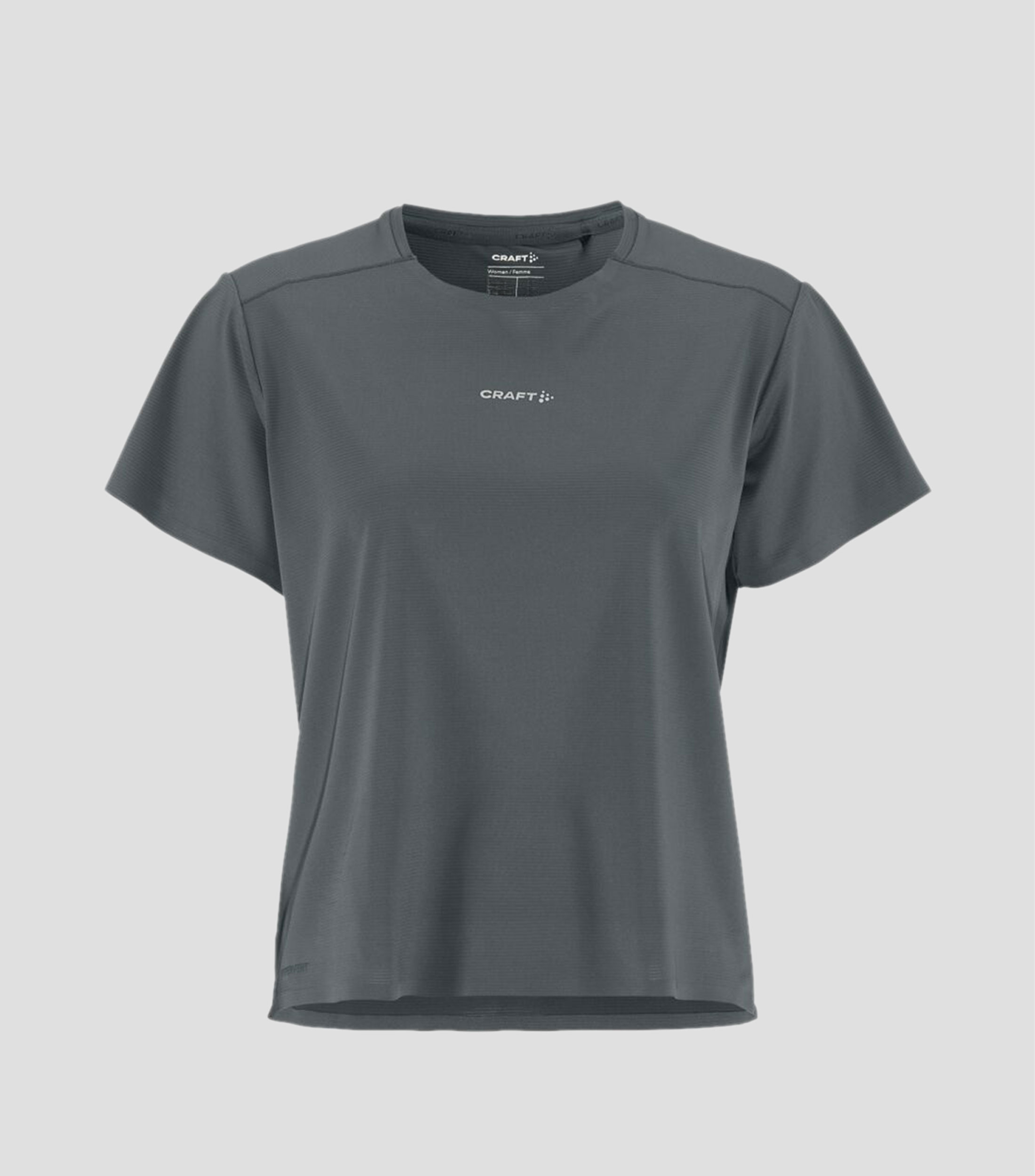 Playera para correr cuello redondo manga corta lisa Hombre