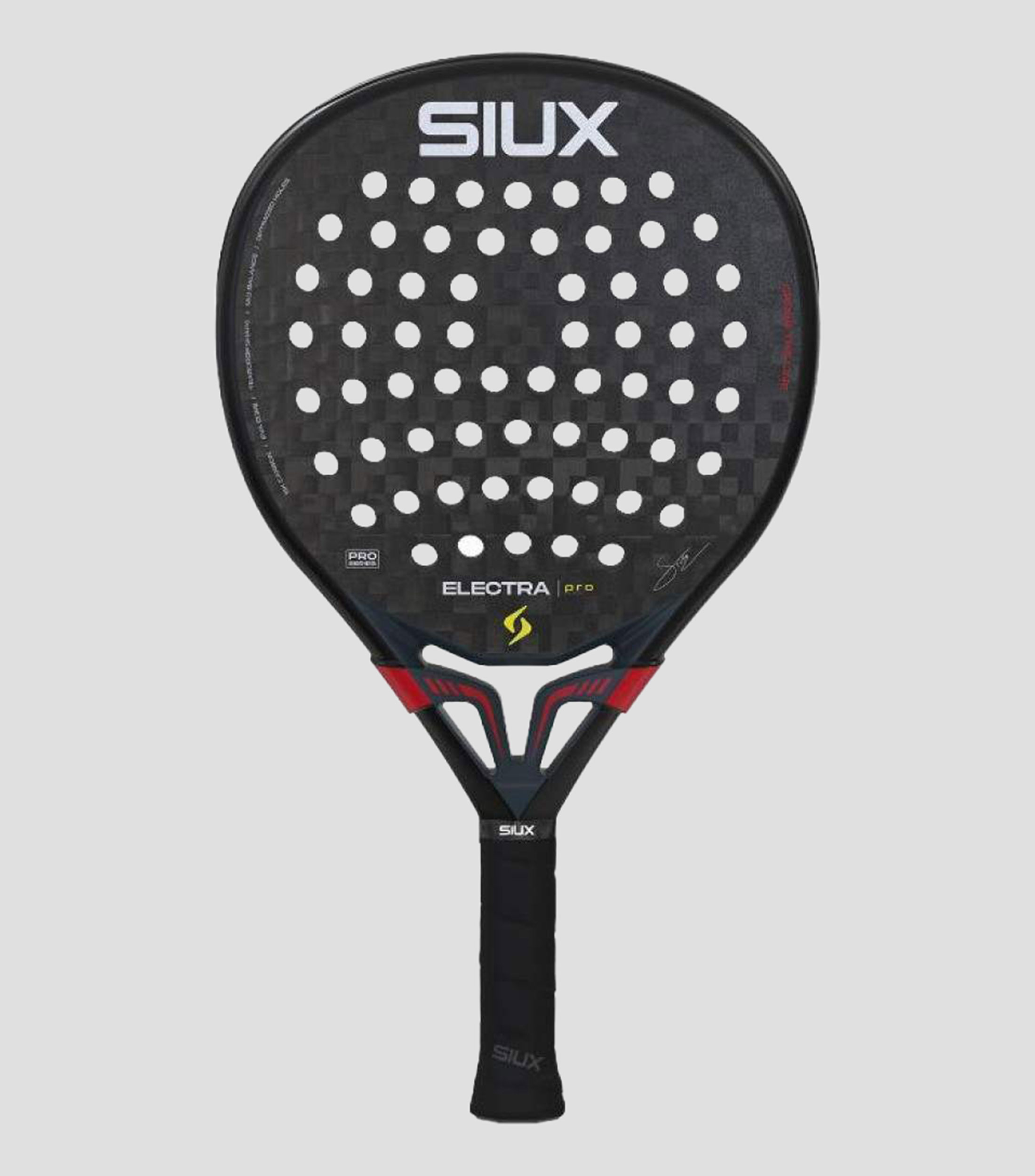 Pala ELECTRA PRO para pádel negro y rojo