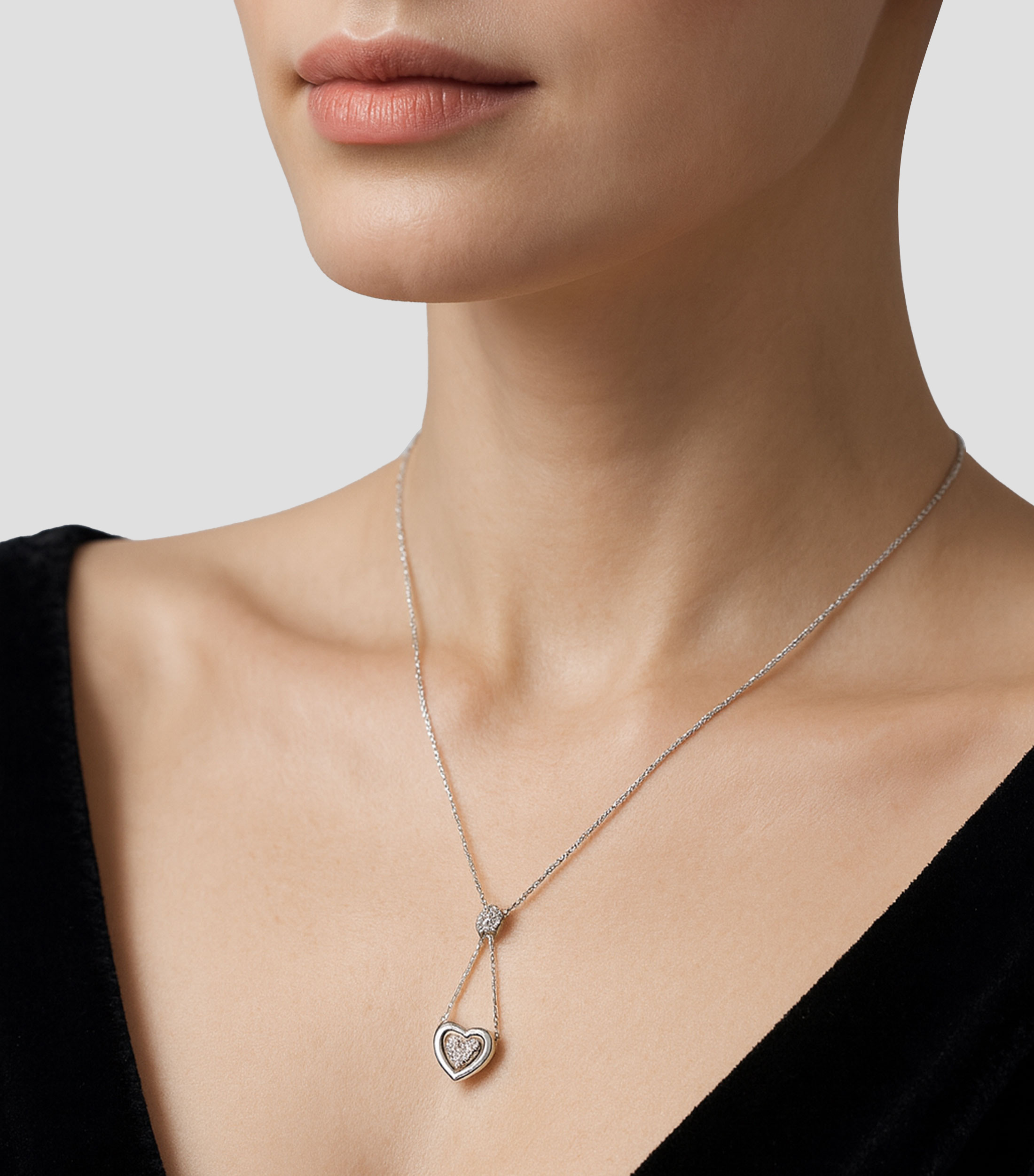 Collar Love con cristales Mujer