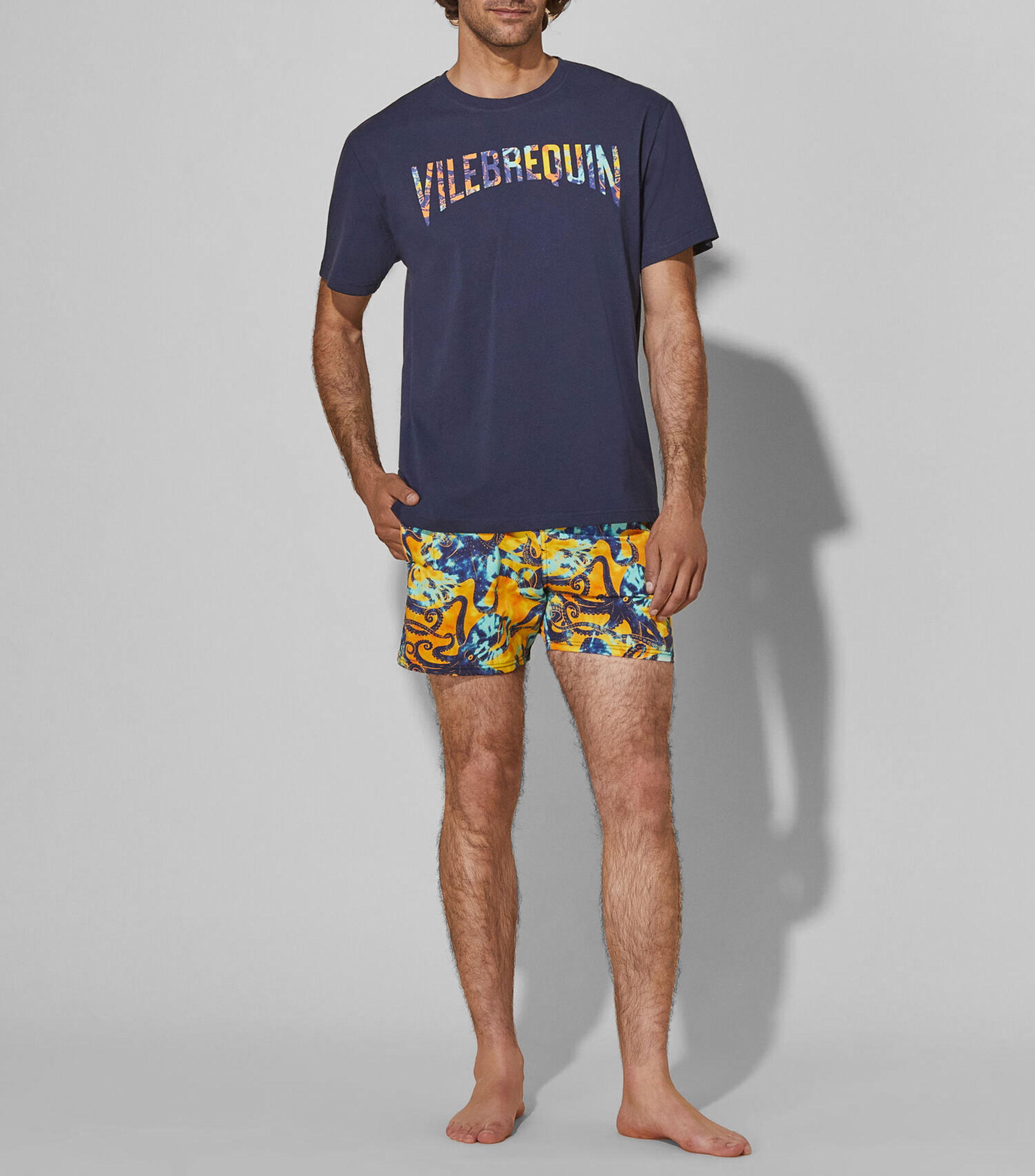 Traje de Baño con estampado de pulpos y tie-dye Hombre