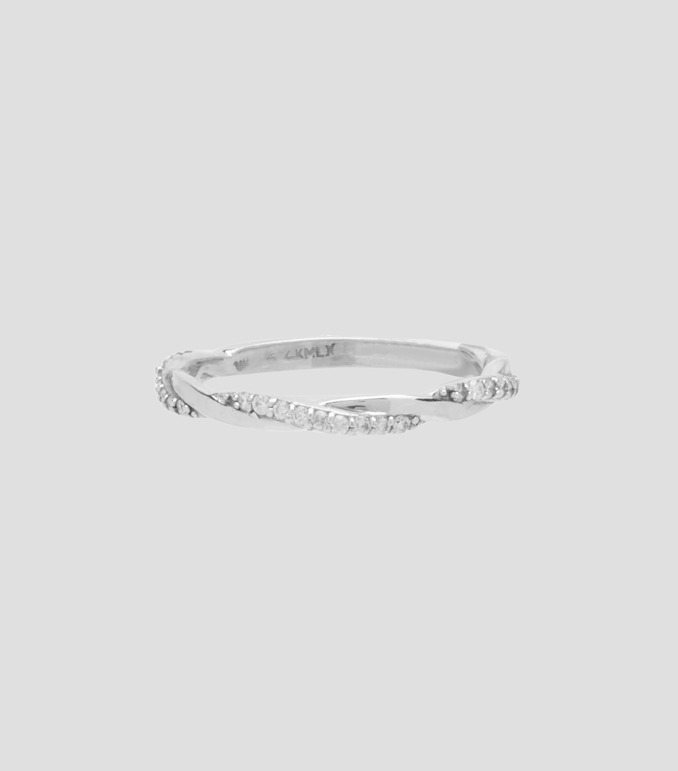 Anillo churumbela en oro blanco de 14 kilates Mujer
