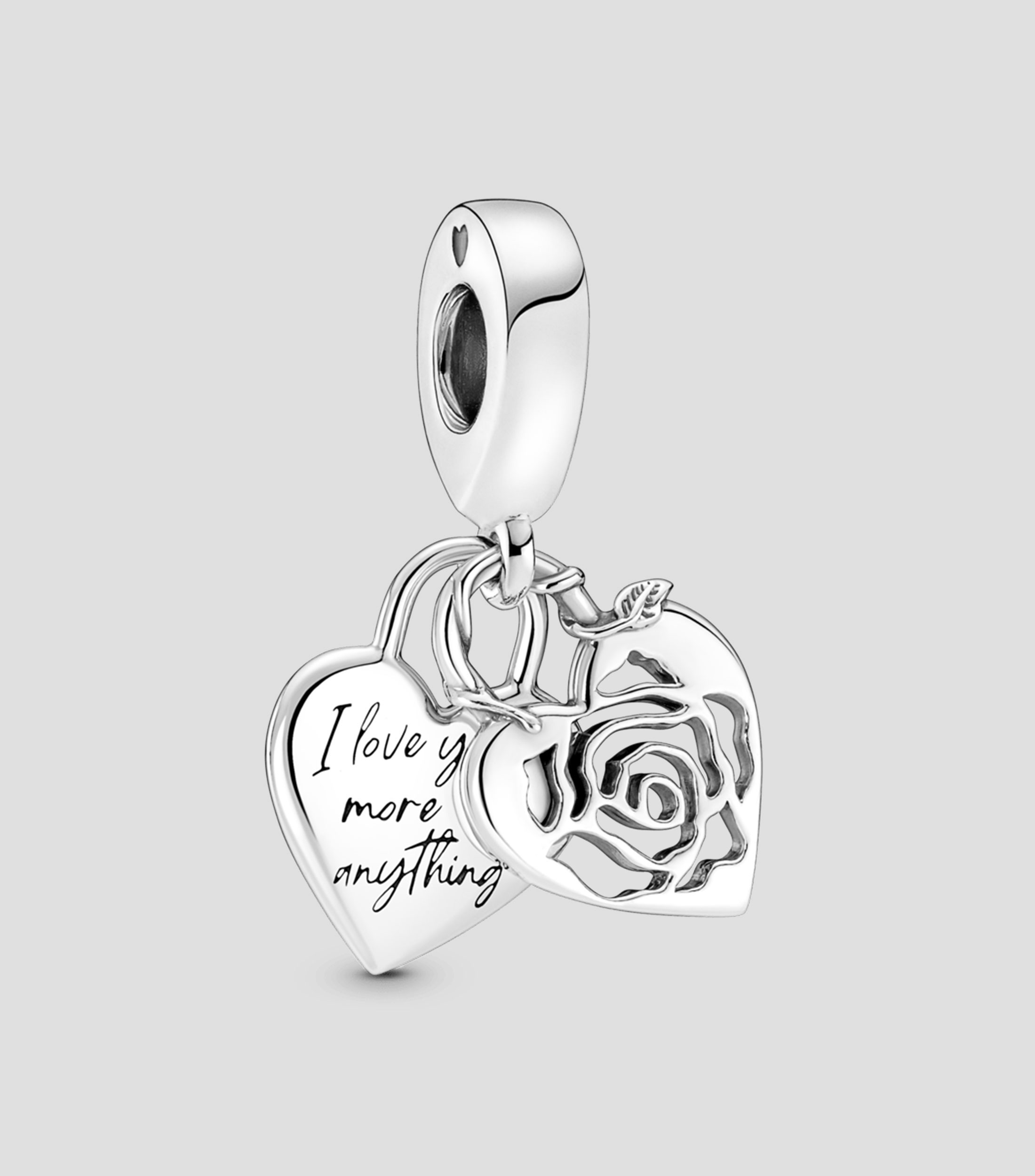 Charm candado del corazón en plata Moments Mujer