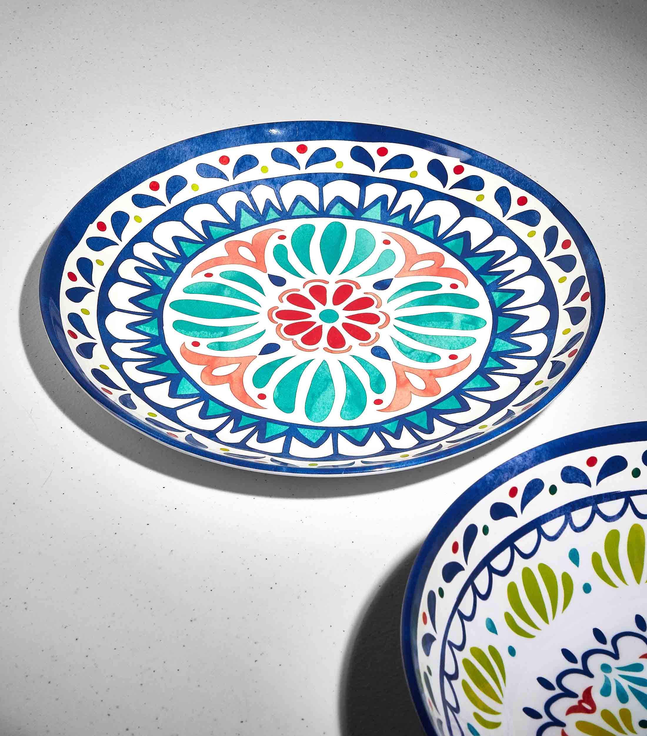 Plato para ensalada estampado