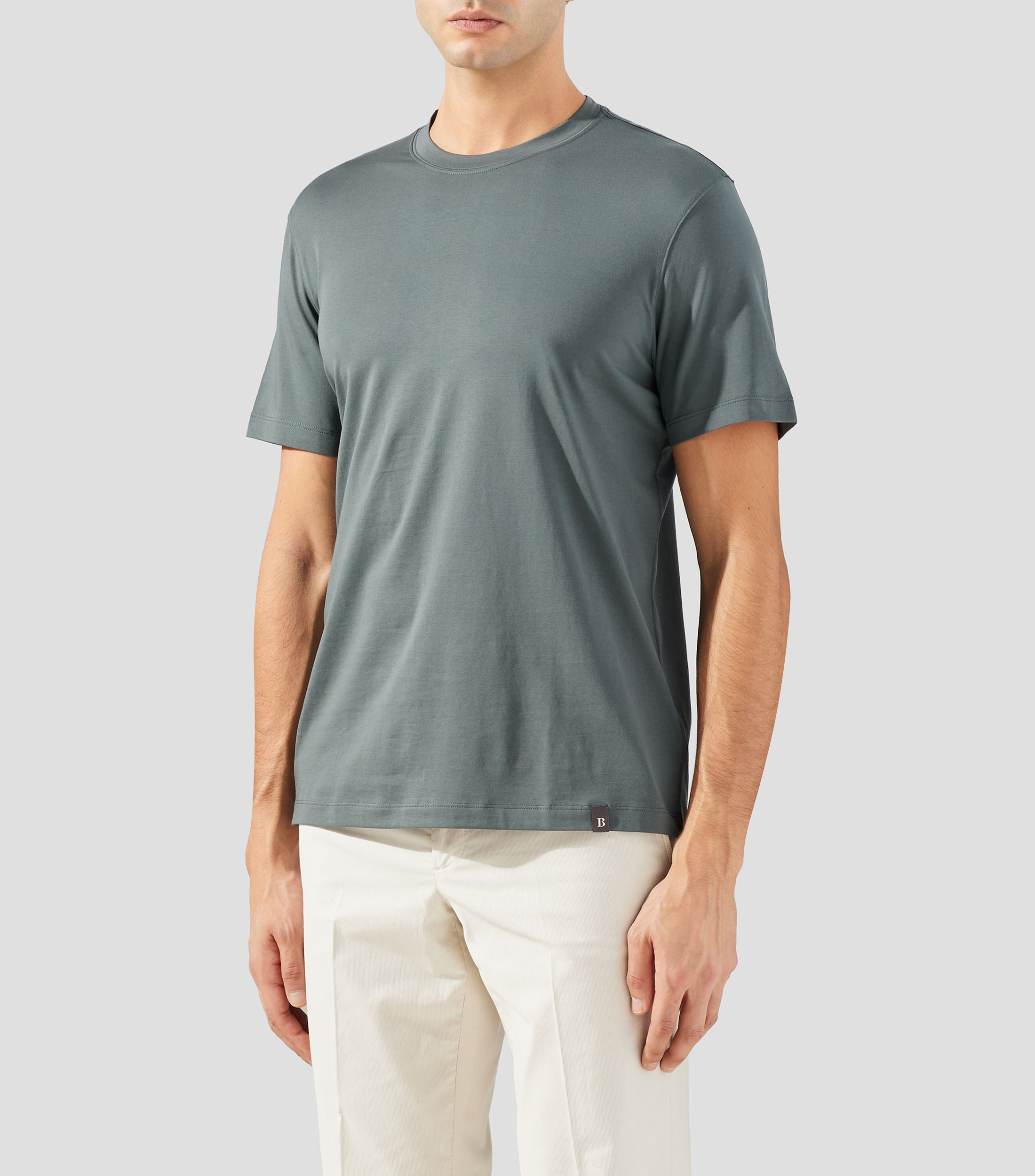 Playera cuello redondo manga corta lisa Hombre
